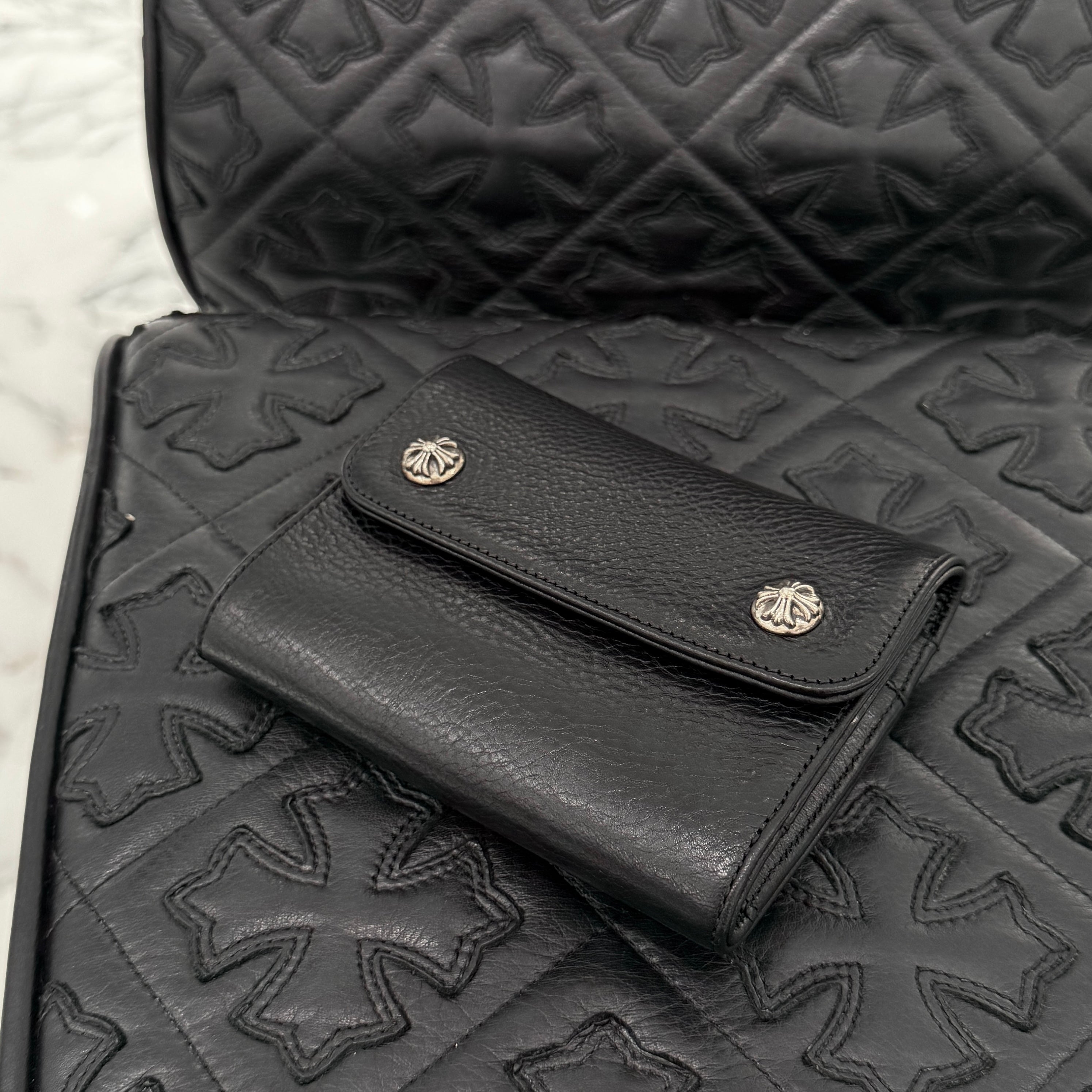 CHROME HEARTS Wave Mini Cross Ball Wallet クロムハーツ ウェーブ ミニ クロスボール ウォレット