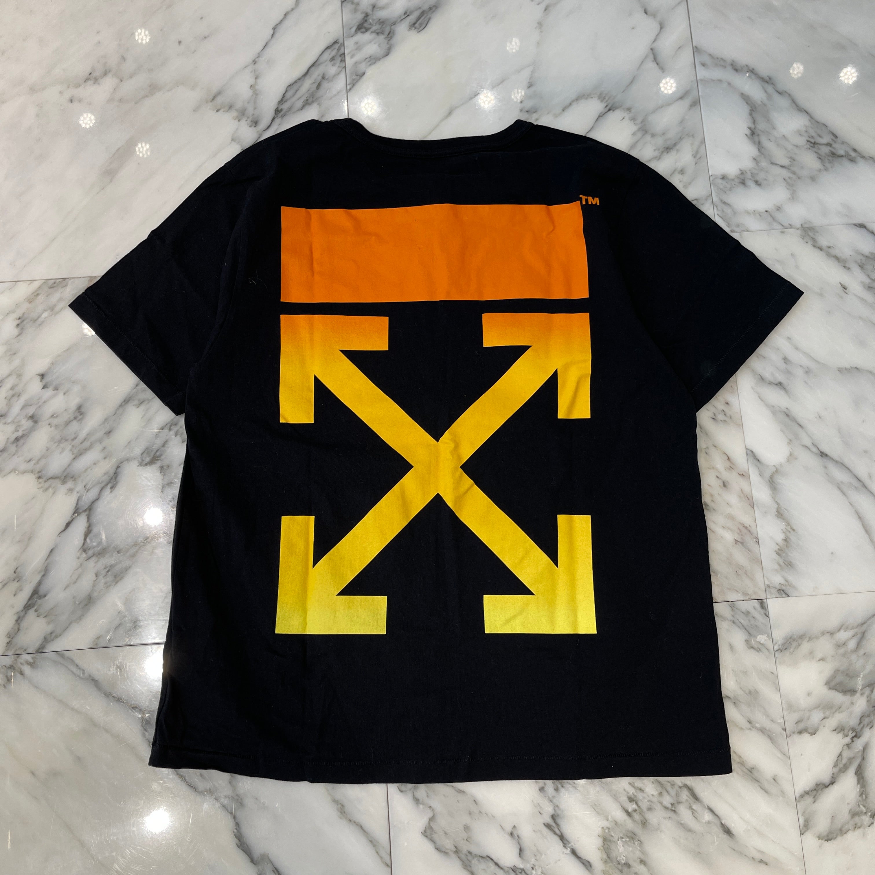 OFF-WHITE 2018SS Gradient Caravaggio Tee OMAA027S18185076 Size L オフホワイト グラディエント カラヴァッジオ Tシャツ サイズL