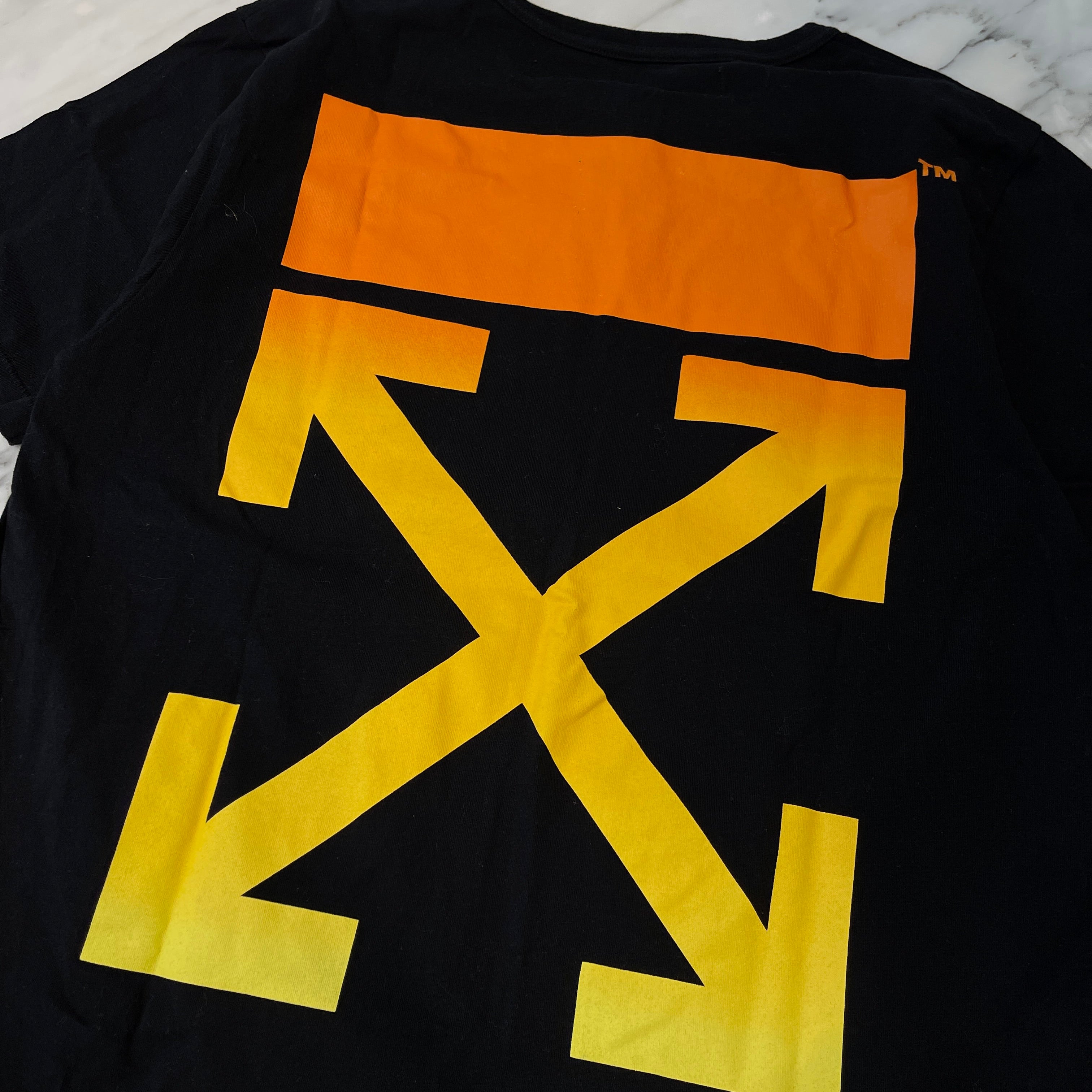 OFF-WHITE 2018SS Gradient Caravaggio Tee OMAA027S18185076 Size L オフホワイト グラディエント カラヴァッジオ Tシャツ サイズL