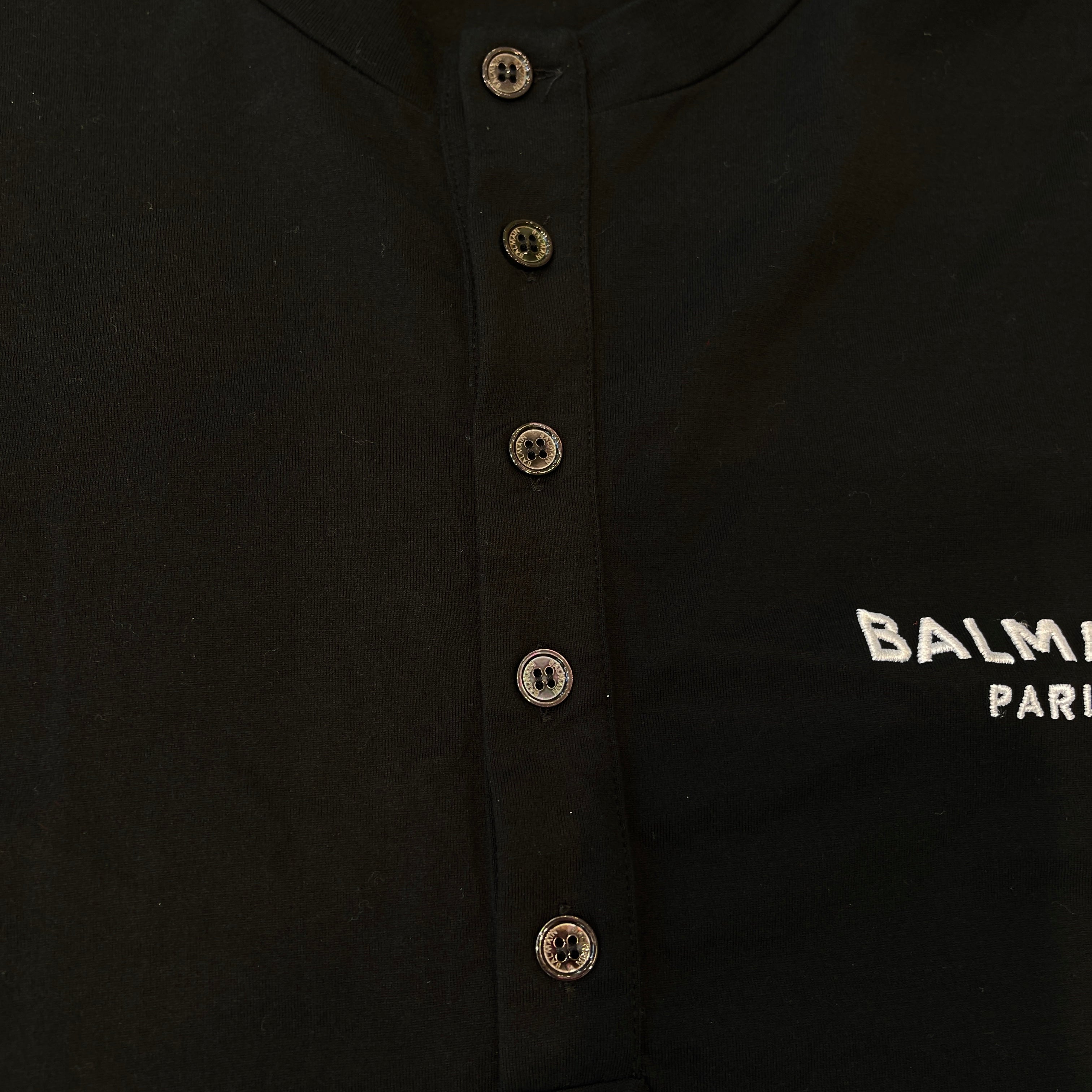 BALMAIN Cotton Long Sleeve Tee BRMF05270 001 Size M バルマン コットン ロングスリーブ Tシャツ サイズM