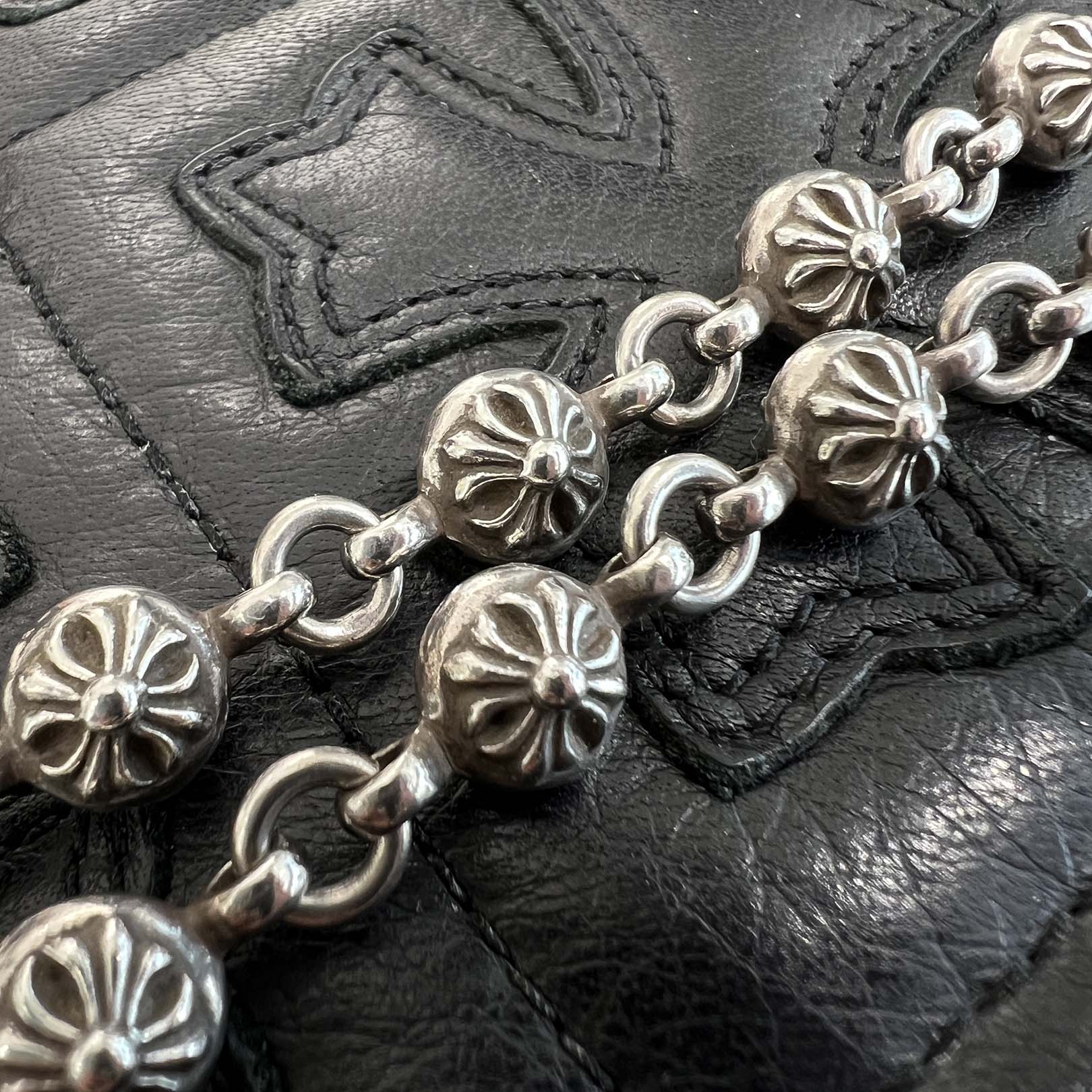 CHROME HEARTS CH Cross Pendant Small with Cross Ball Necklace クロムハーツ CHクロス ペンダント スモール ウィズ クロスボール ネックレス