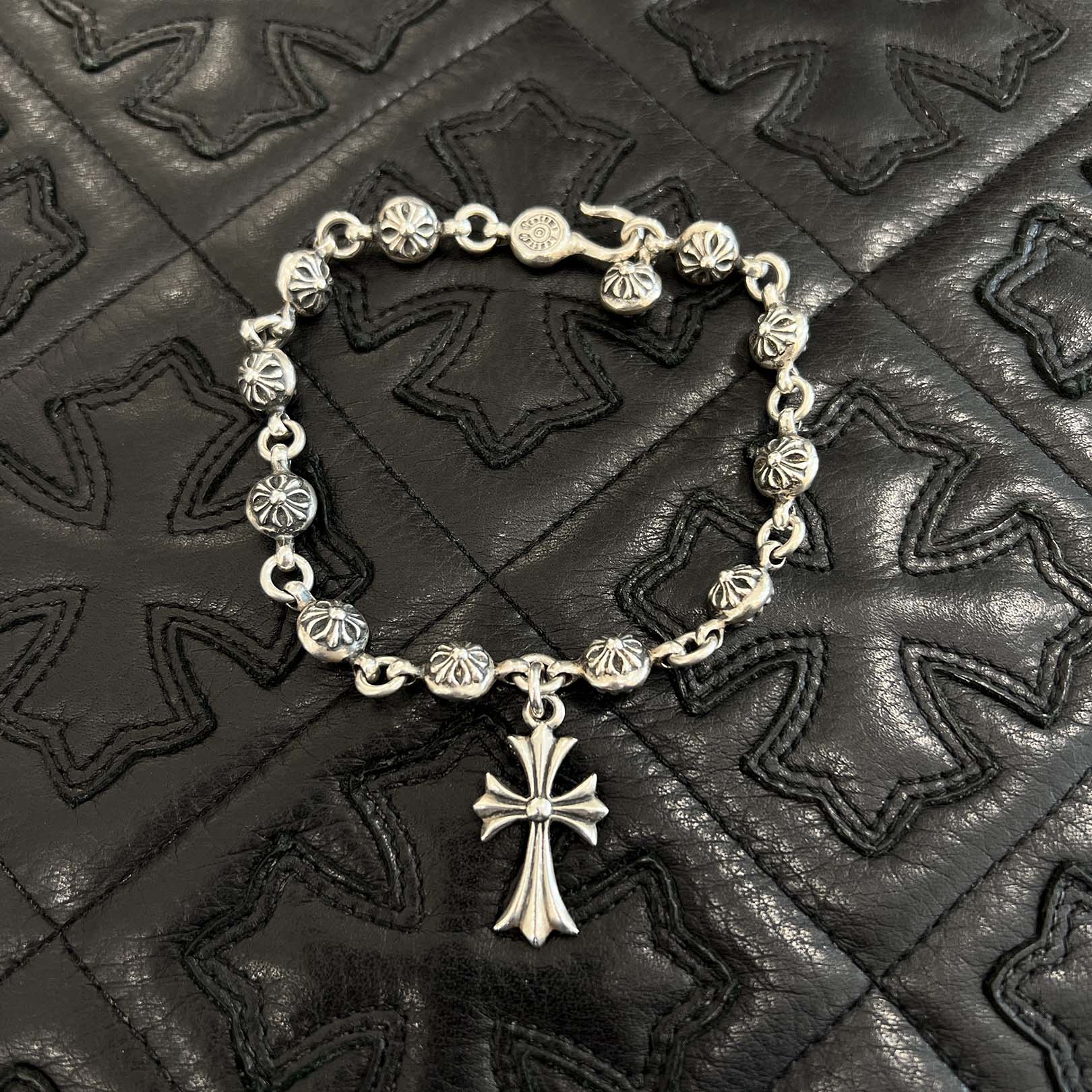 CHROME HEARTS Cross Ball Tiny CH Cross Bracelet クロムハーツ クロスボール タイニーCHクロス ブレスレット