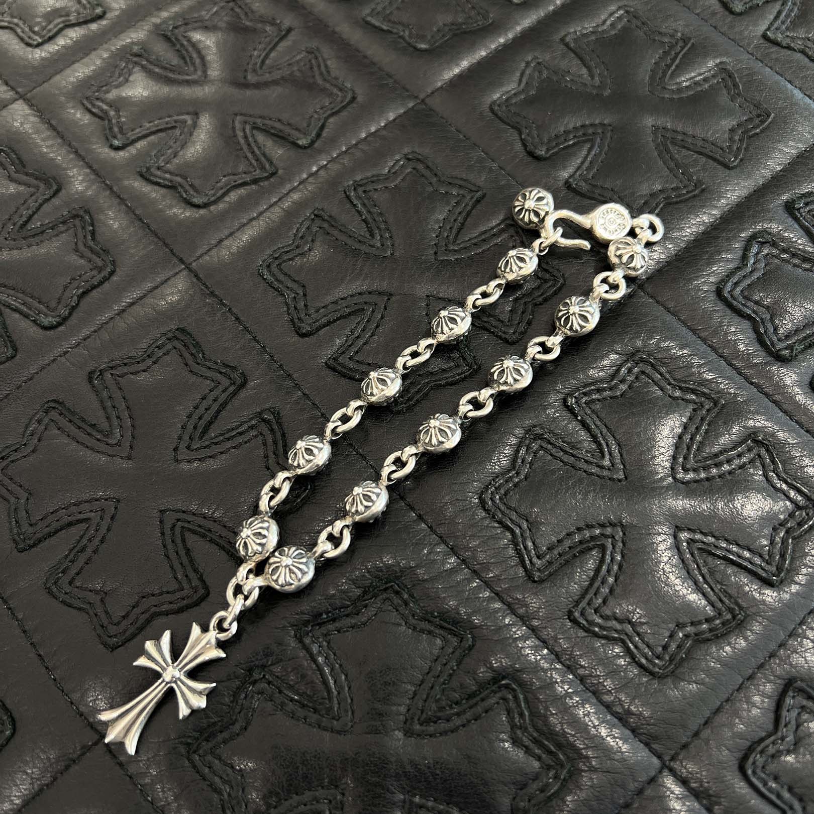 CHROME HEARTS Cross Ball Tiny CH Cross Bracelet クロムハーツ クロスボール タイニーCHクロス ブレスレット