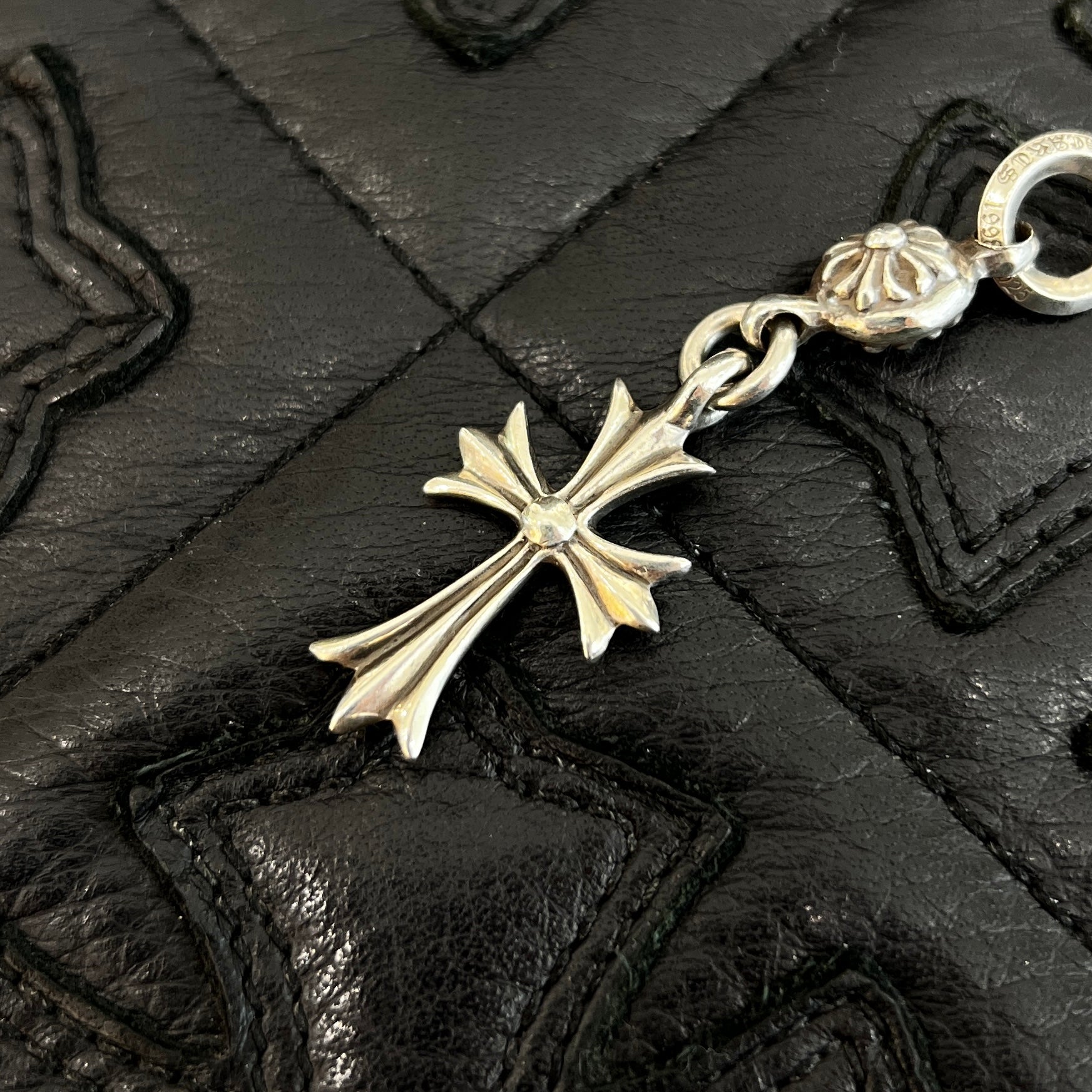 CHROME HEARTS 1 Ball Tiny Cross Charm Pendant Top クロムハーツ 1