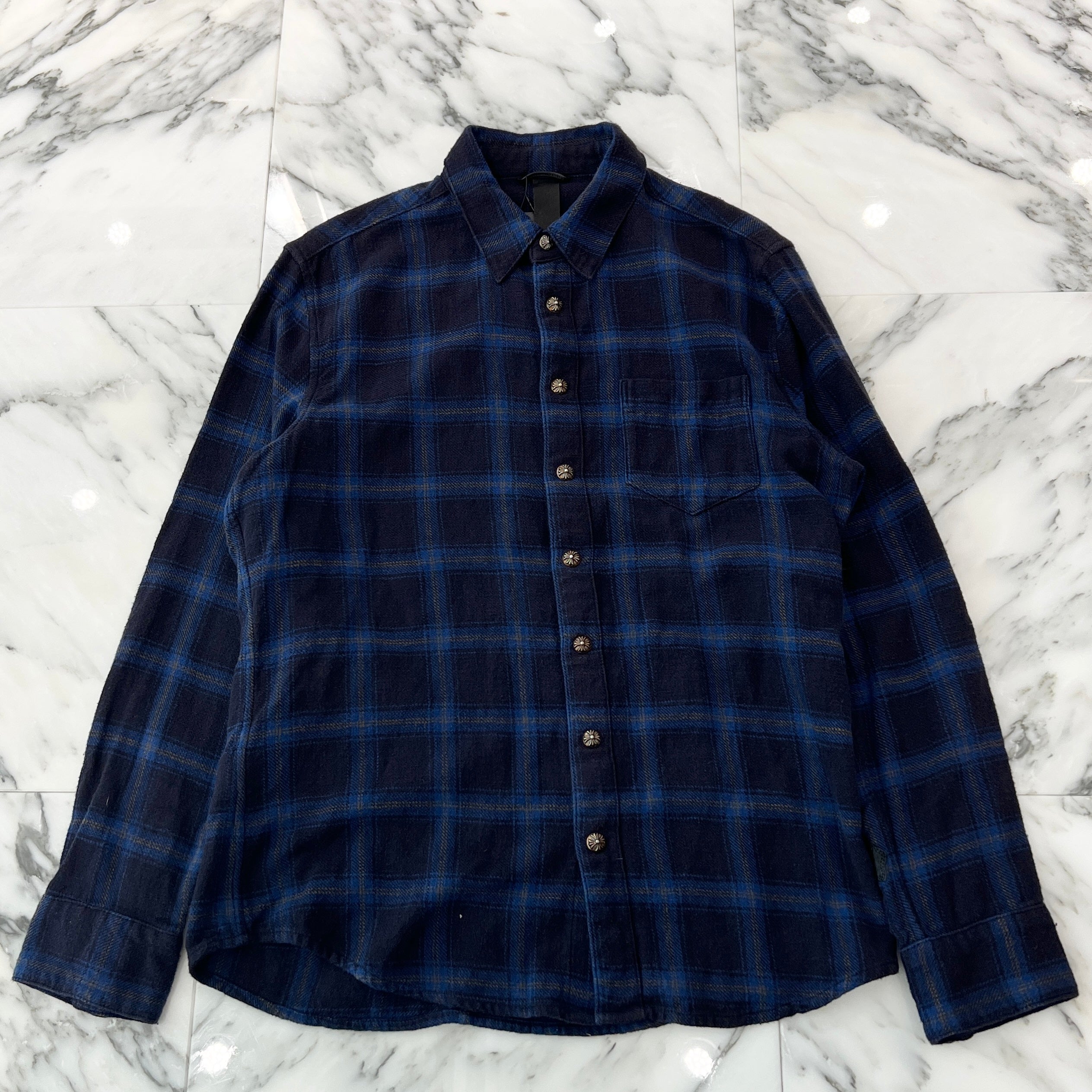 CHROME HEARTS Y NOT Loose Ends Check Shirt Size S クロムハーツ