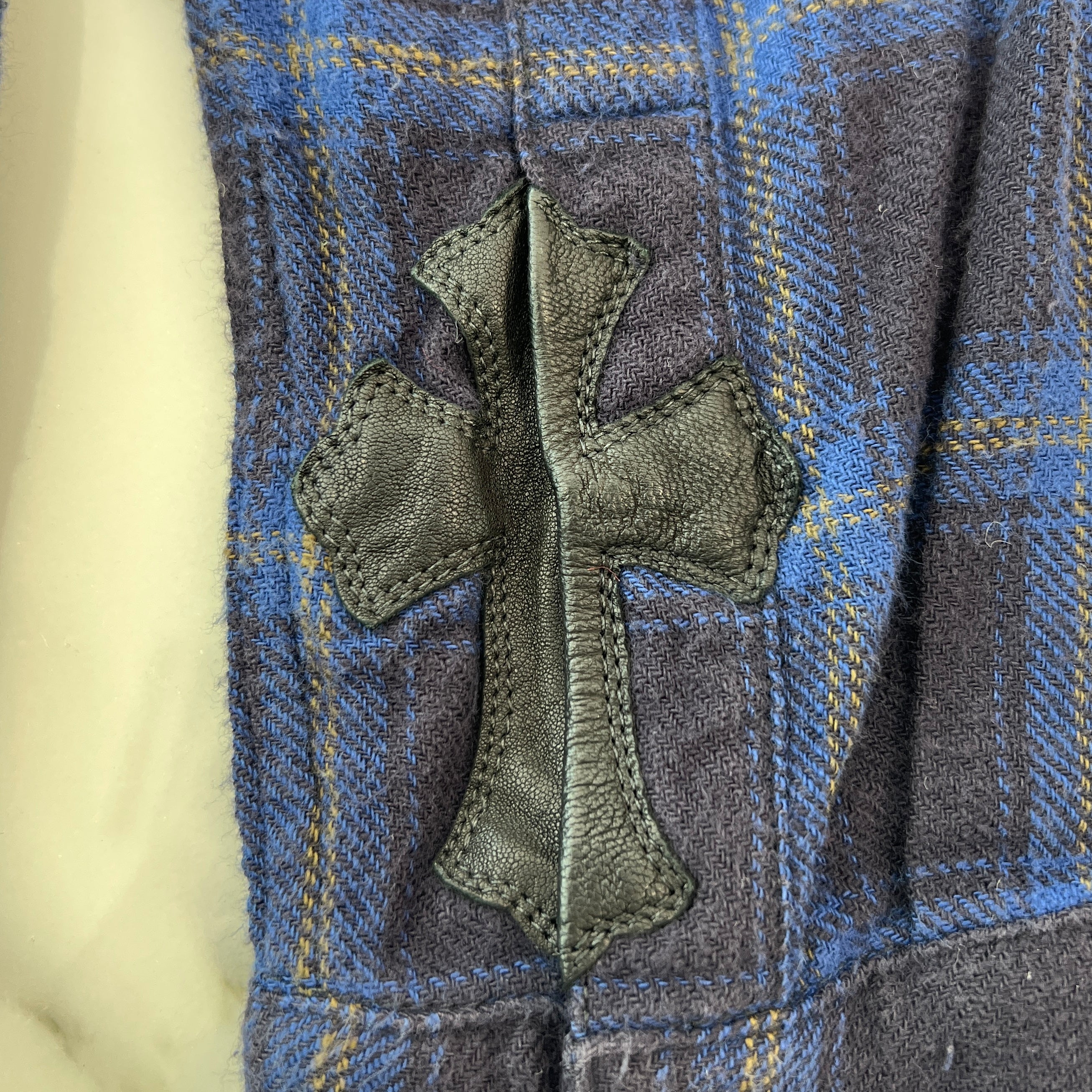 CHROME HEARTS Y NOT Loose Ends Check Shirt Size S クロムハーツ ワイノット ルーズエンド チェックシャツ サイズS