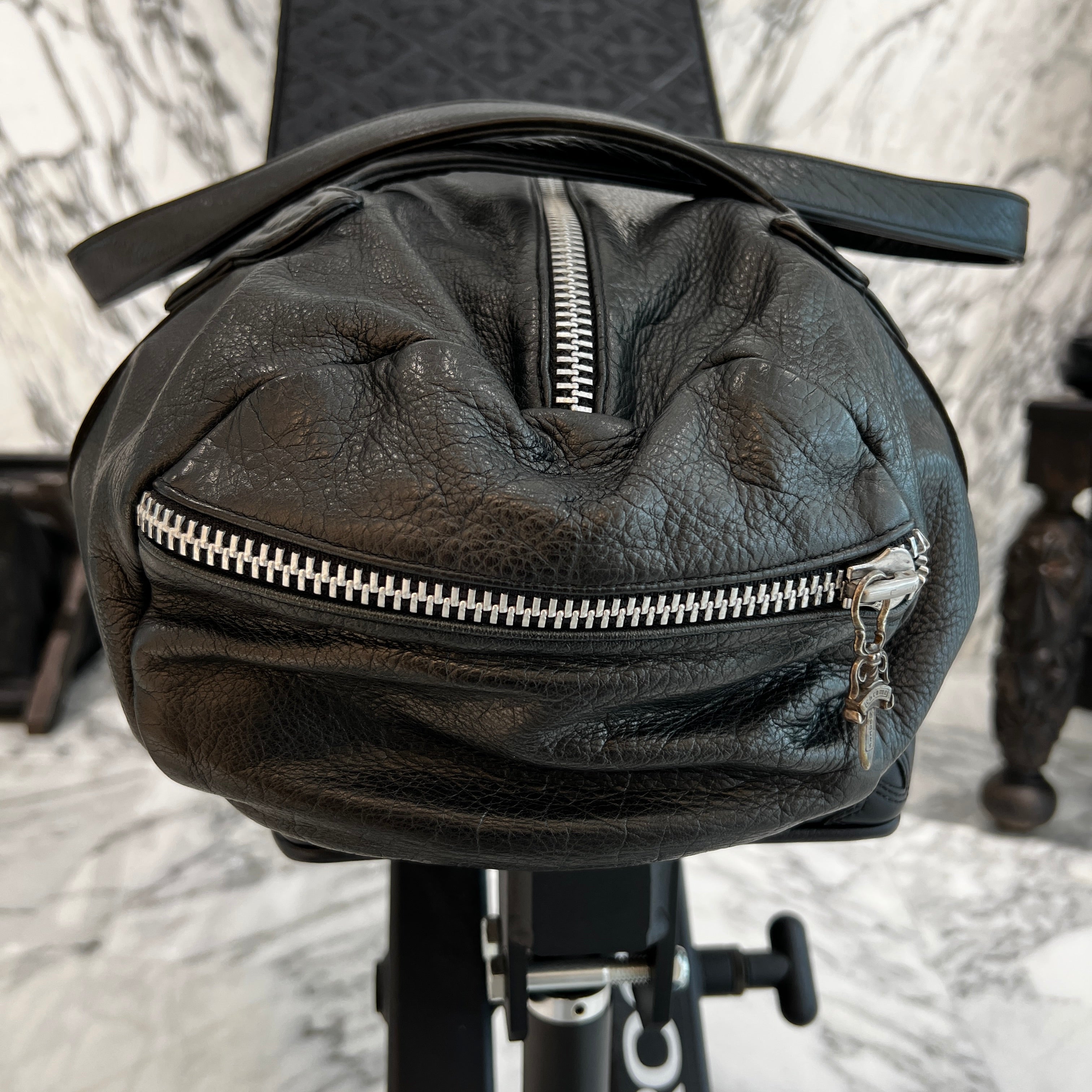 CHROME HEARTS FLARE Leather Duffle Bag Size XS クロムハーツ フレア レザーダッフルバッグ サイズXS