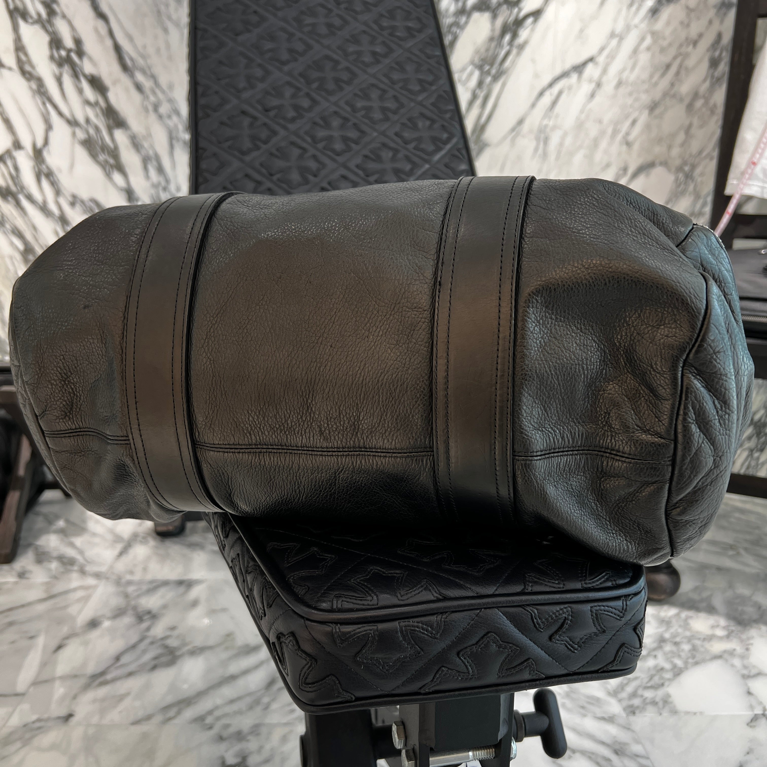 CHROME HEARTS FLARE Leather Duffle Bag Size XS クロムハーツ フレア