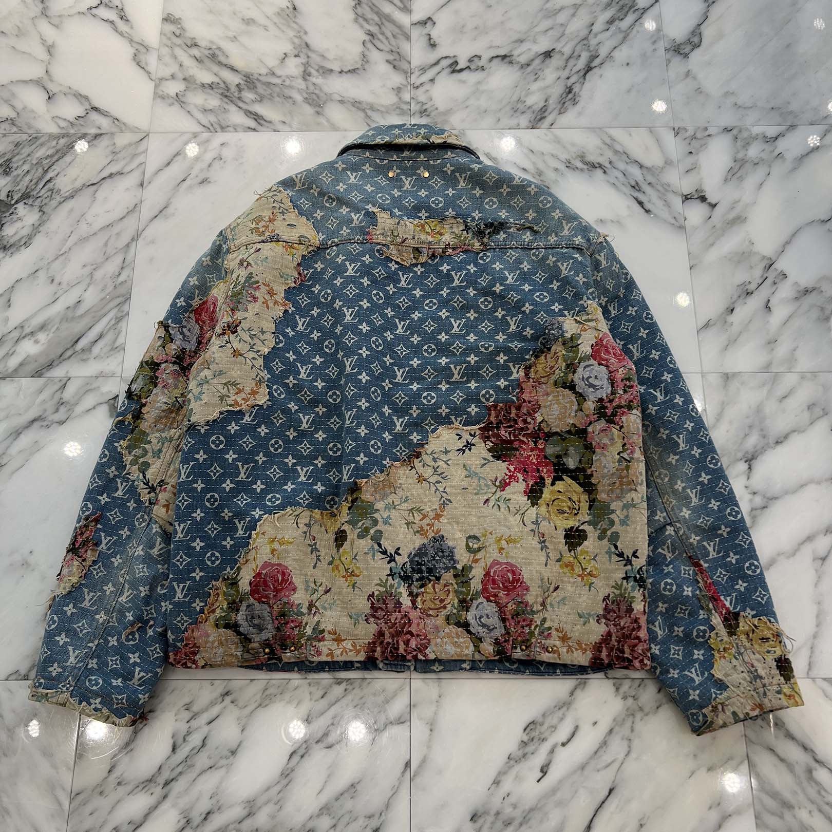 LOUIS VUITTON 2022AW Destroyed Workwear Denim Jacket HNA90W Size 52 ルイヴィトン デストロイド ワークウェア デニムジャケット サイズ52