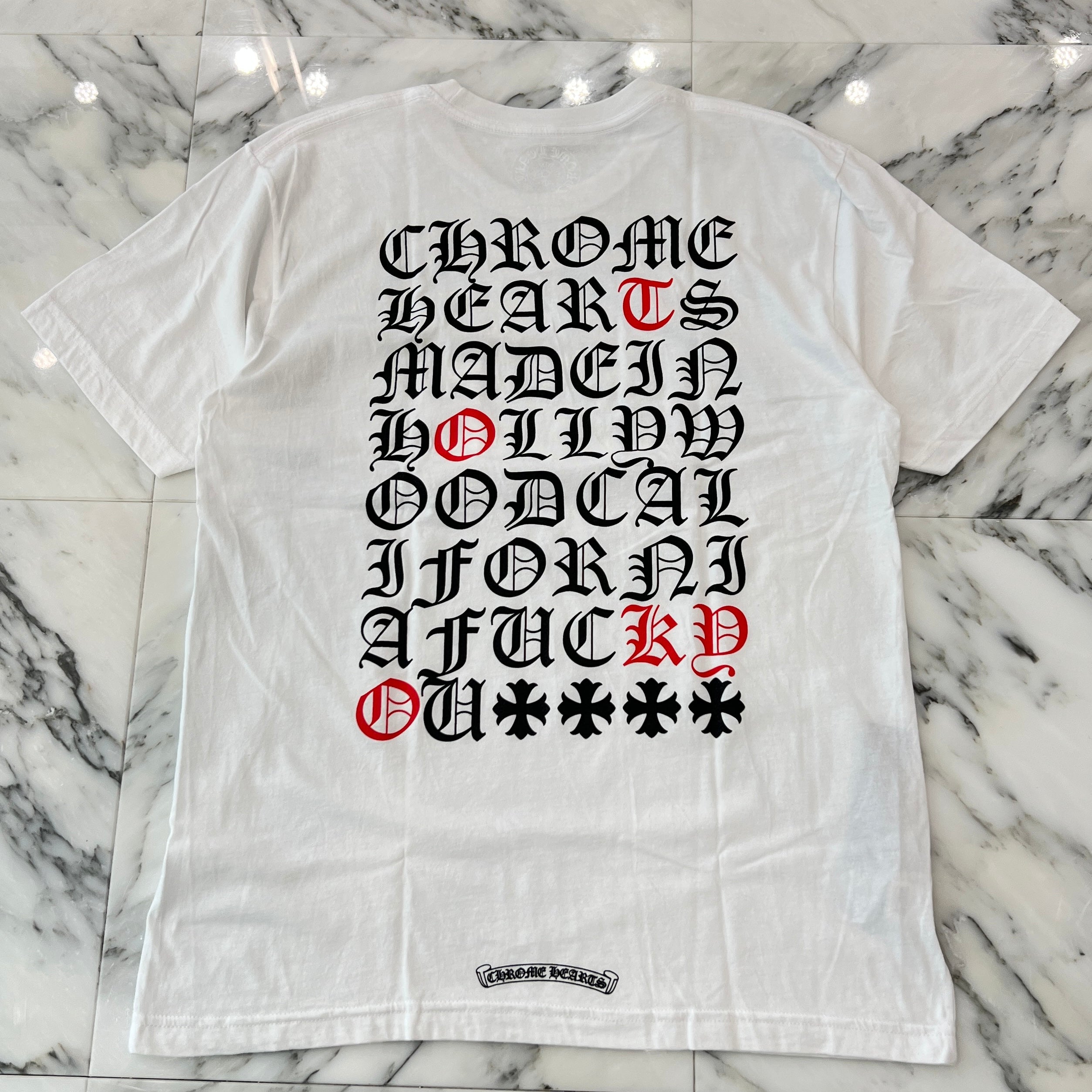 CHROME HEARTS Tokyo Limited Made In Hollywood Vertical Logo Tee Size L クロムハーツ 東京限定 メイドインハリウッド ヴァーティカルロゴ Tシャツ サイズL