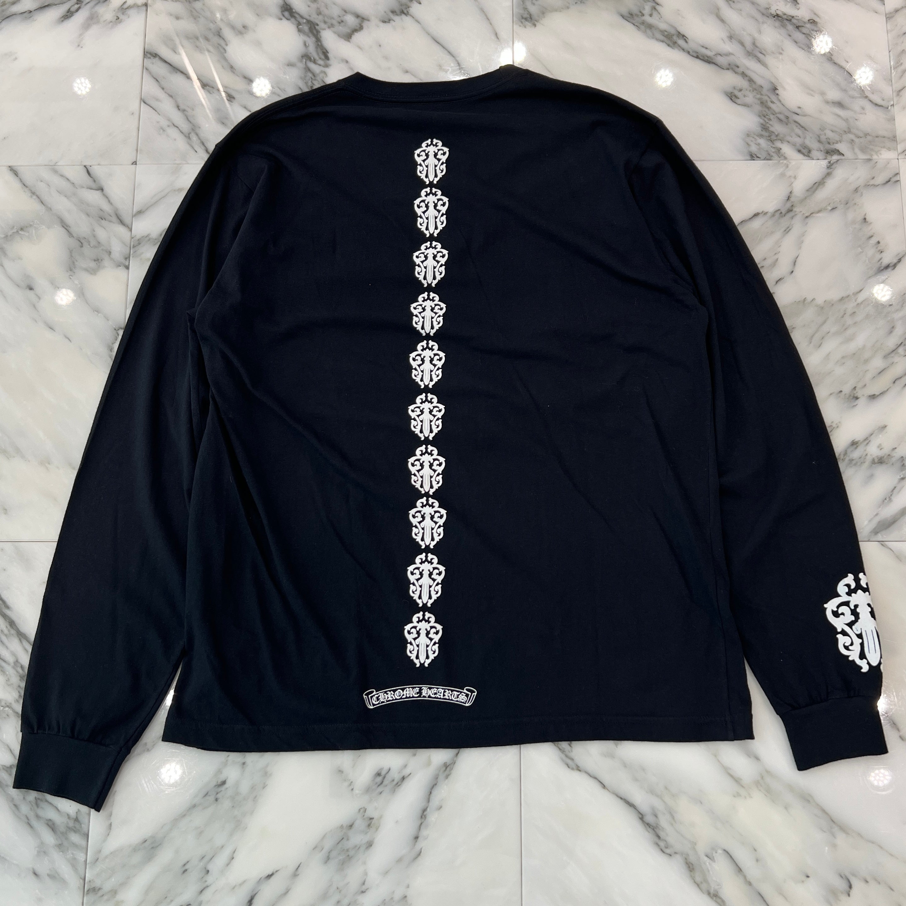 CHROME HEARTS Dagger Tire Track Long Sleeve Tee Size L クロムハーツ ダガータイヤトラックロングスリーブTシャツ サイズL