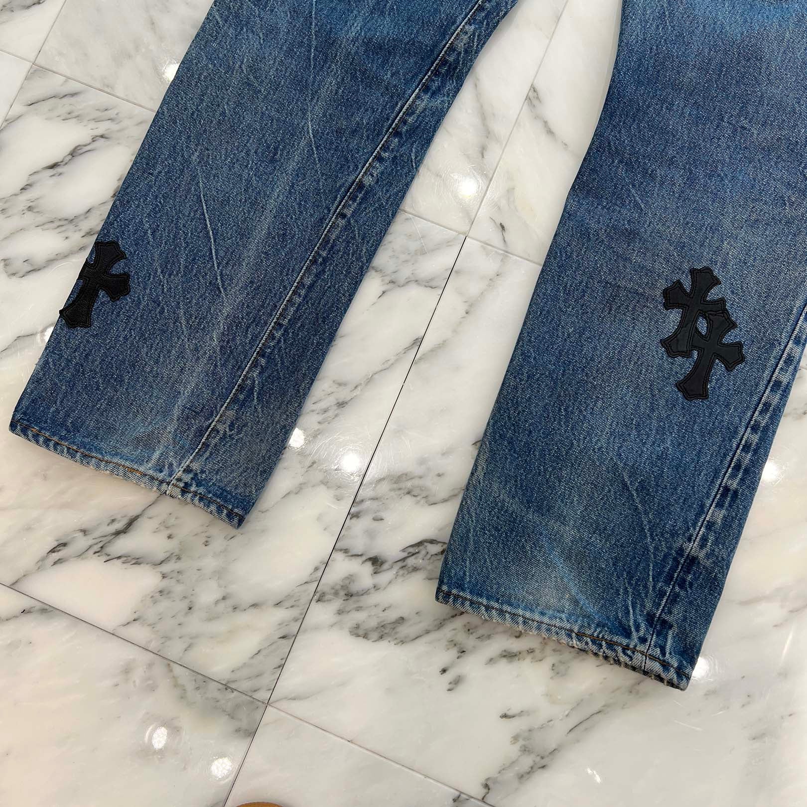 CHROME HEARTS × Levi's VNTG Cross Leather Patch Denim Pants Size 31 クロムハーツ × リーバイス ヴィンテージ クロスレザーパッチ デニムパンツ サイズ31