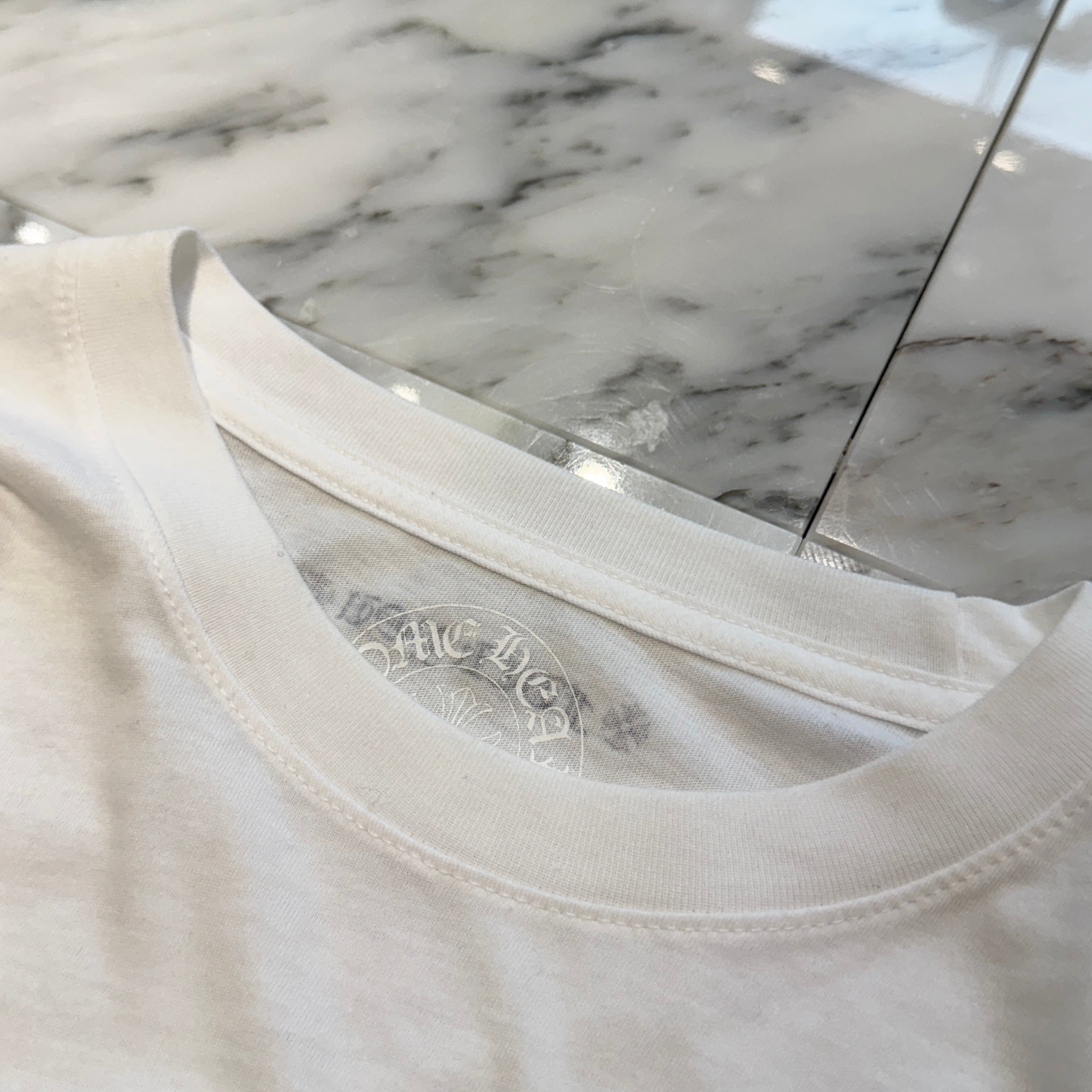 CHROME HEARTS Floral Cross Horseshoe Long Sleeve Tee Size XL クロムハーツ フローラルクロス ホースシュー ロングスリーブTシャツ サイズXL