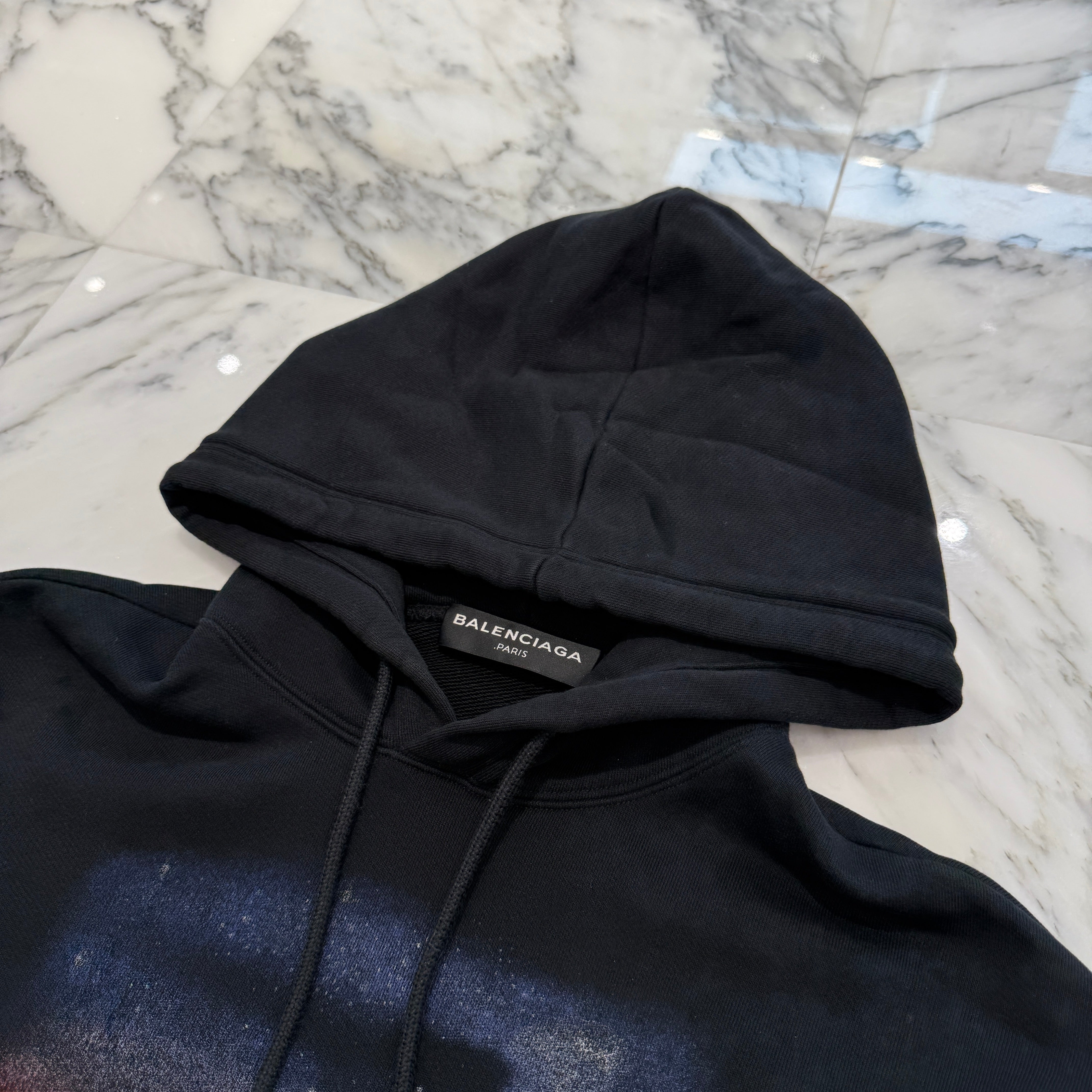 BALENCIAGA 2017AW PARIS PRINT Pullover Hoodie 460610 TUK17 Size M バレンシアガ パリス プリント プルオーバーフーディ サイズM