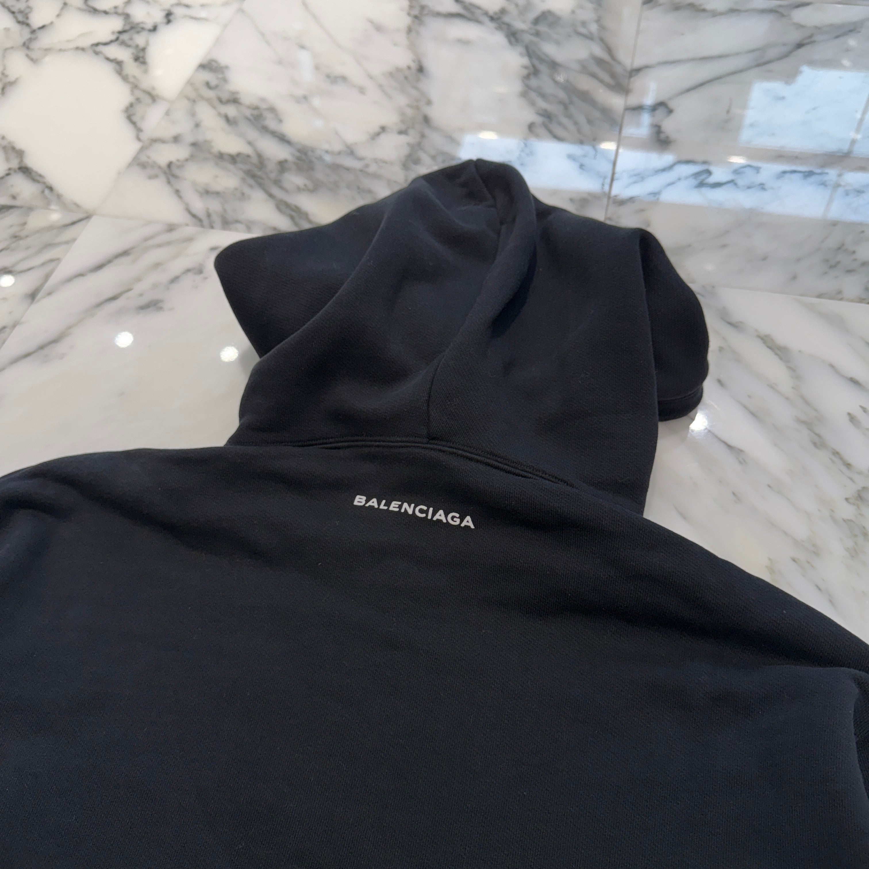 BALENCIAGA 2017AW PARIS PRINT Pullover Hoodie 460610 TUK17 Size M バレンシアガ パリス プリント プルオーバーフーディ サイズM