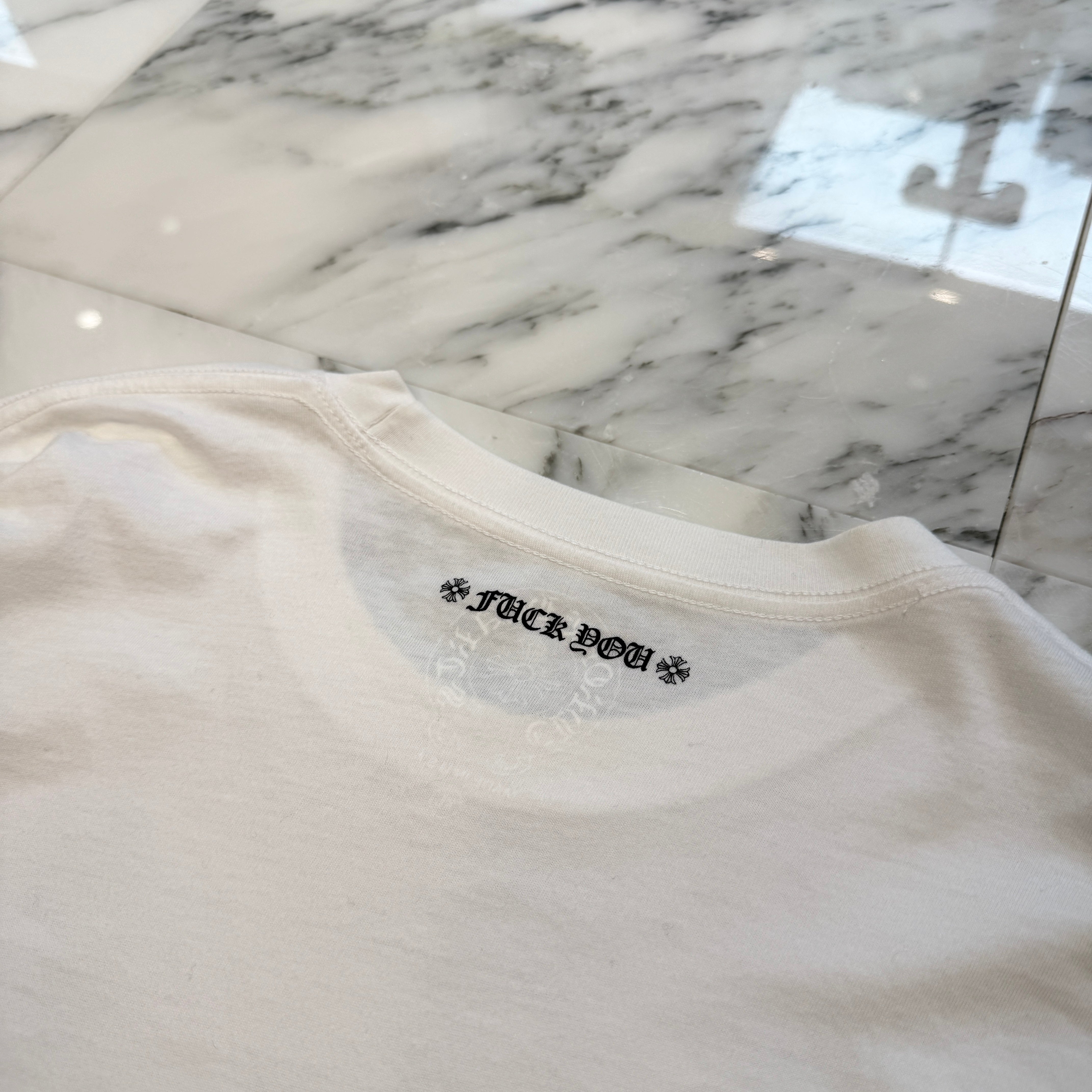 CHROME HEARTS Floral Cross Horseshoe Long Sleeve Tee Size XL クロムハーツ フローラルクロス ホースシュー ロングスリーブTシャツ サイズXL