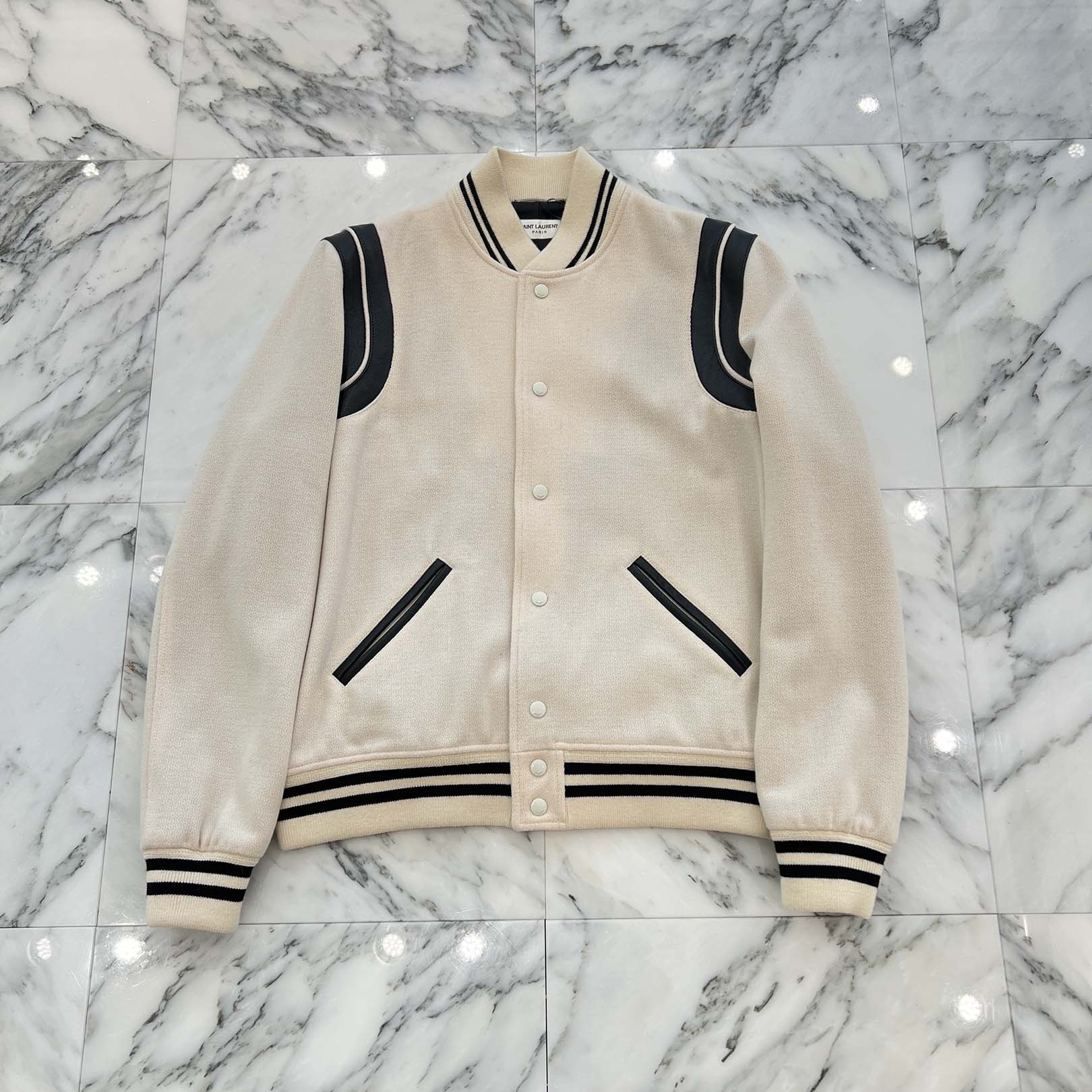 SAINT LAURENT PARIS 2022SS Blouson Teddy Jacket 354718 Y213Q Size 52 サンローランパリ ブルゾン テディジャケット サイズ52