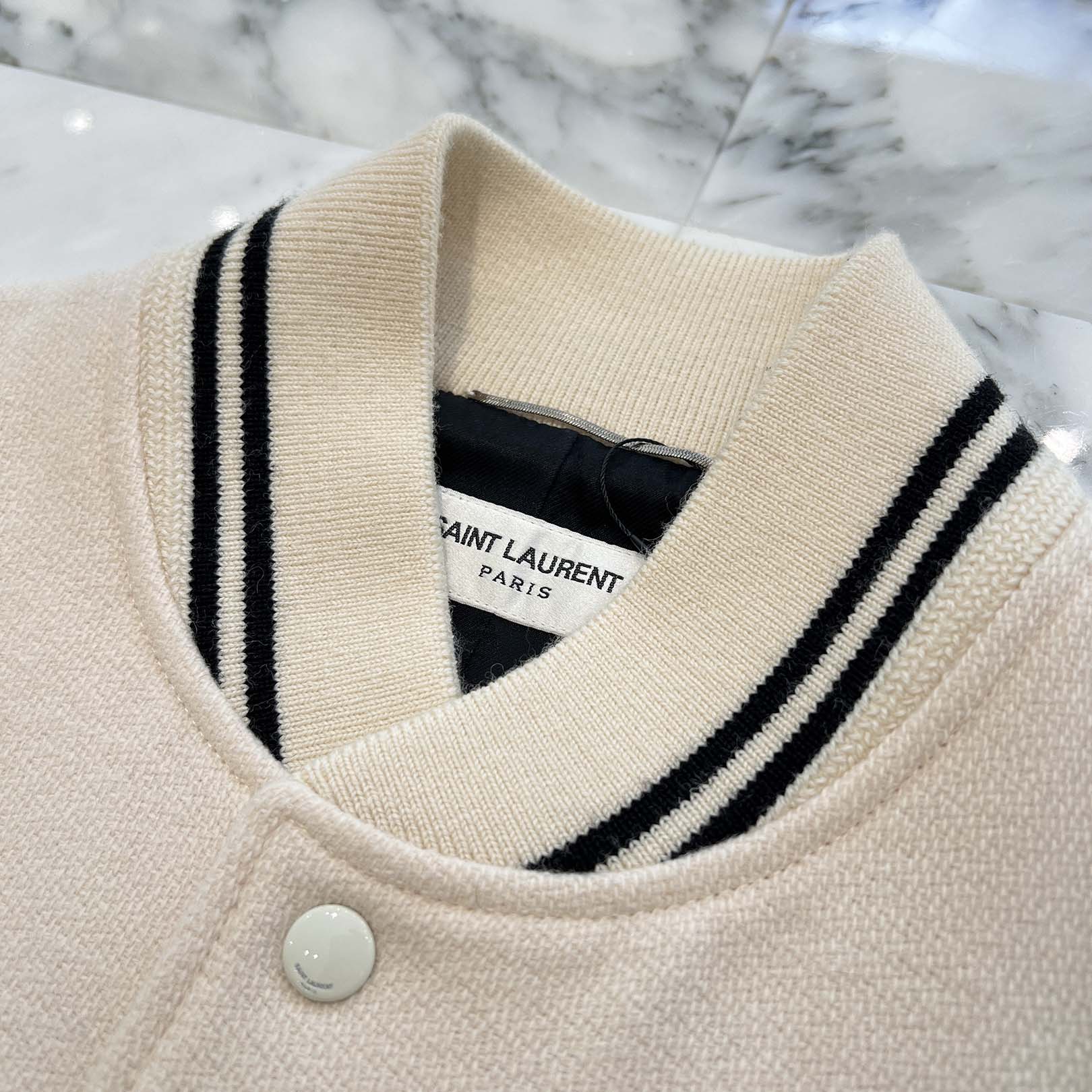 SAINT LAURENT PARIS 2022SS Blouson Teddy Jacket 354718 Y213Q Size 52 サンローランパリ ブルゾン テディジャケット サイズ52