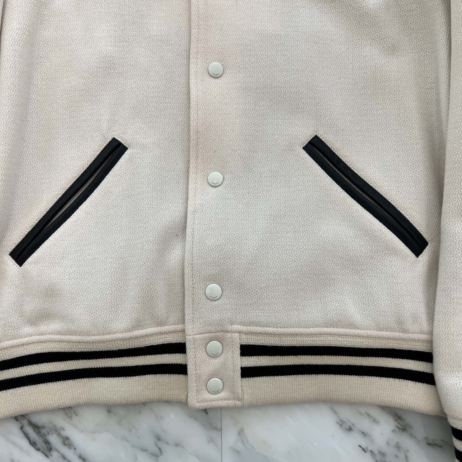 SAINT LAURENT PARIS 2022SS Blouson Teddy Jacket 354718 Y213Q Size 52 サンローランパリ ブルゾン テディジャケット サイズ52