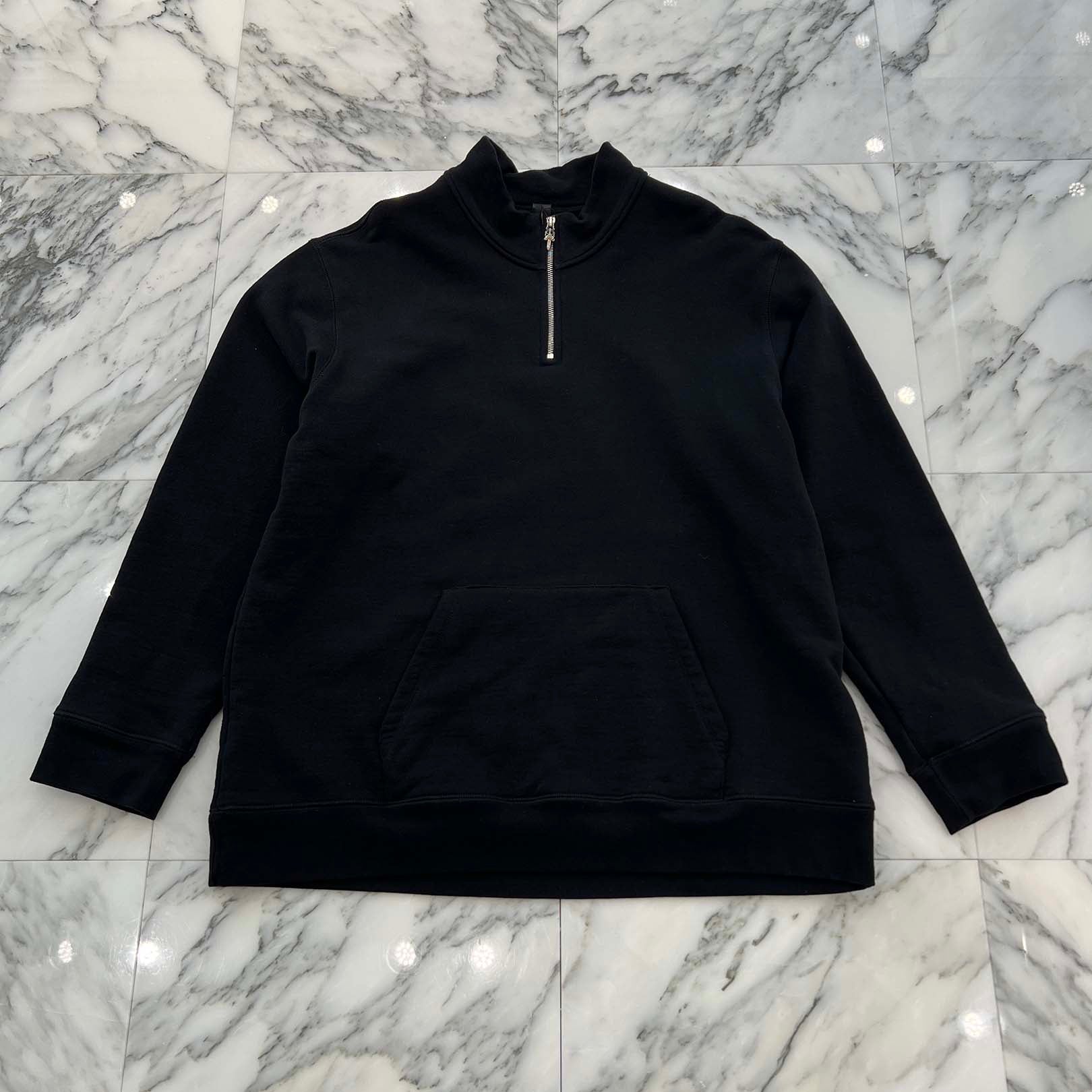 CHROME HEARTS Y NOT King Taco 3 Cemetery Cross Embroidery Half Zip Sweat Shirt Size XXL クロムハーツ ワイノット キングタコ 3セメタリークロス刺繍 ハーフジップ スウェットシャツ サイズXXL