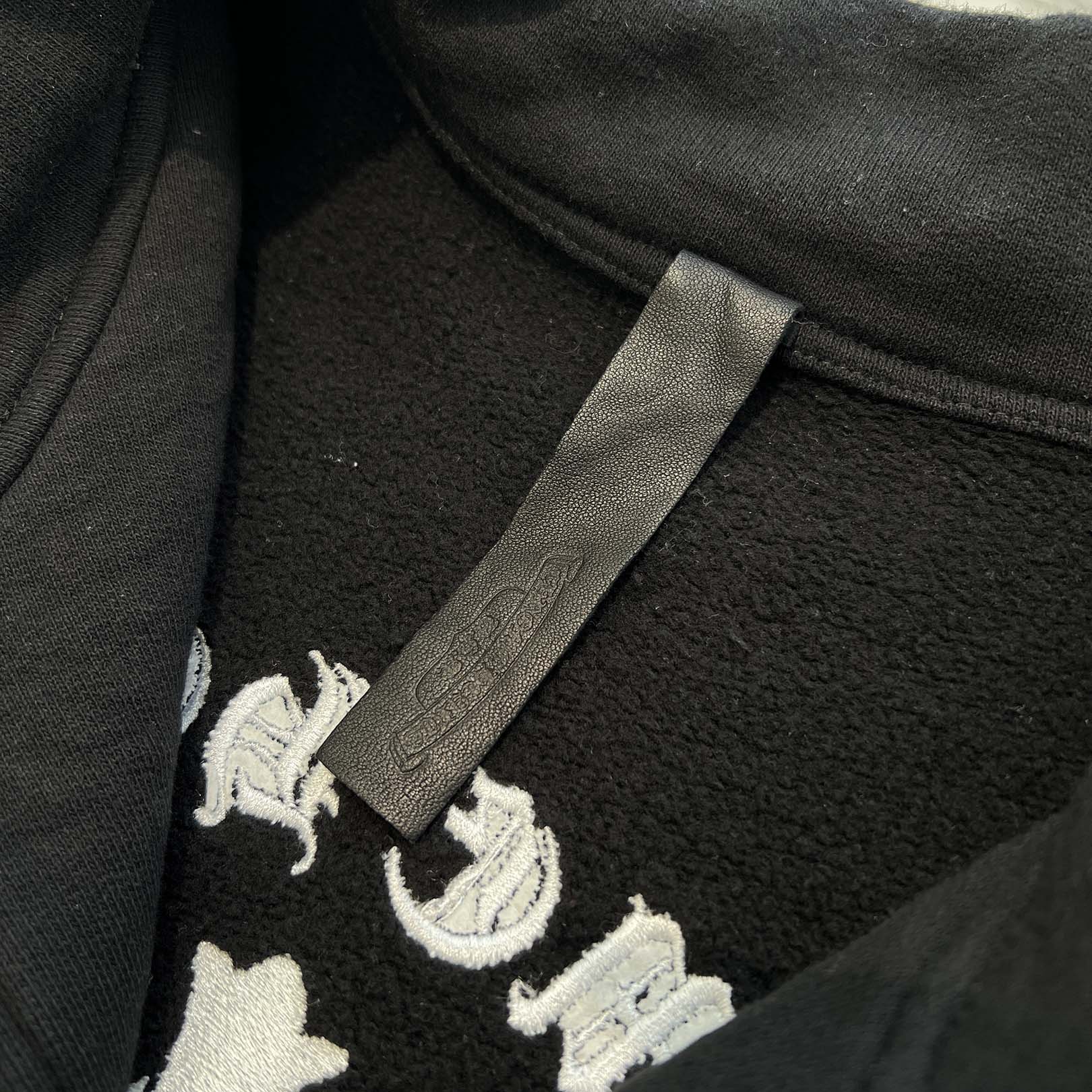 CHROME HEARTS Y NOT King Taco 3 Cemetery Cross Embroidery Half Zip Sweat Shirt Size XXL クロムハーツ ワイノット キングタコ 3セメタリークロス刺繍 ハーフジップ スウェットシャツ サイズXXL