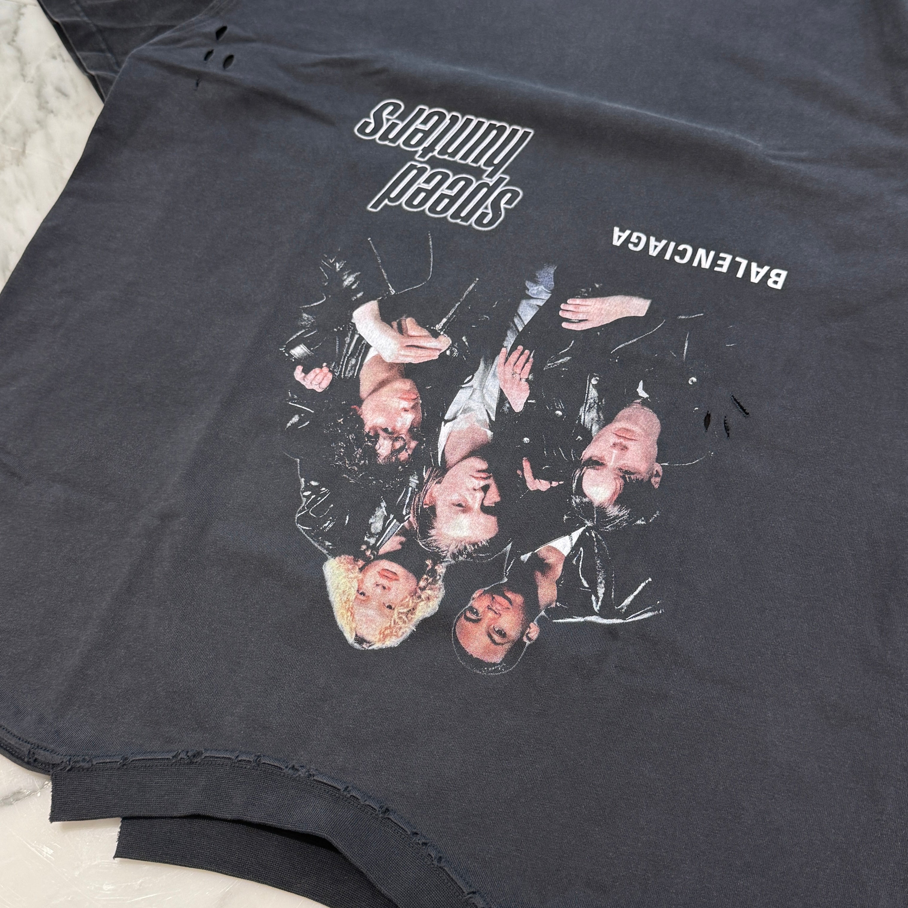 BALENCIAGA Speed Hunter Upside Down Oversized Tee 698811 TMVC9 Size 3 バレンシアガ スピードハンター アップサイドダウン オーバーサイズTシャツ サイズ3