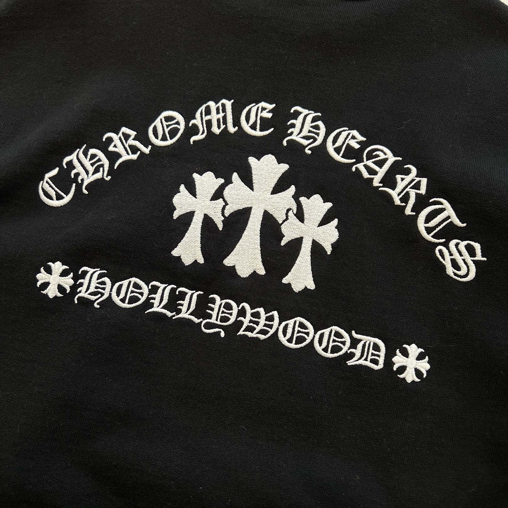 CHROME HEARTS Y NOT King Taco 3 Cemetery Cross Embroidery Half Zip Sweat Shirt Size XXL クロムハーツ ワイノット キングタコ 3セメタリークロス刺繍 ハーフジップ スウェットシャツ サイズXXL
