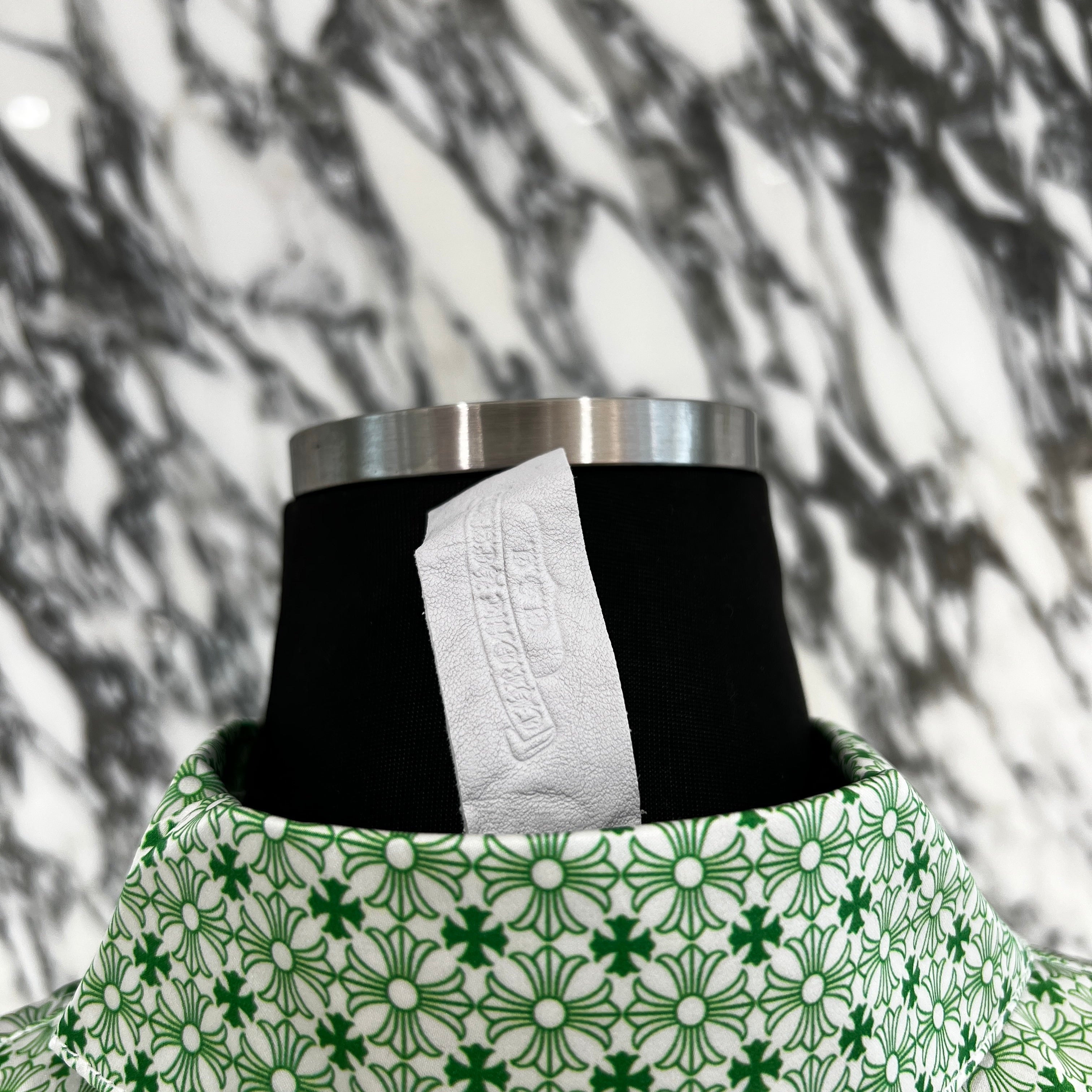 CHROME HEARTS YNOT Mahal Kita CH Plus Pattern Silk Shirt Size S クロムハーツ ワイノット マハルキタ CHプラス柄 シルクシャツ サイズS