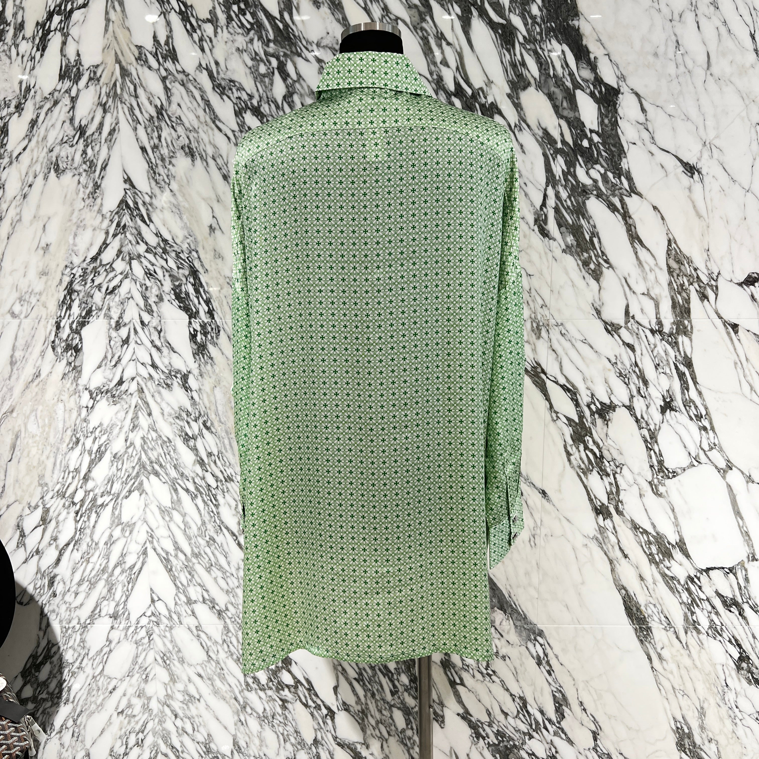 CHROME HEARTS YNOT Mahal Kita CH Plus Pattern Silk Shirt Size S クロムハーツ ワイノット マハルキタ CHプラス柄 シルクシャツ サイズS