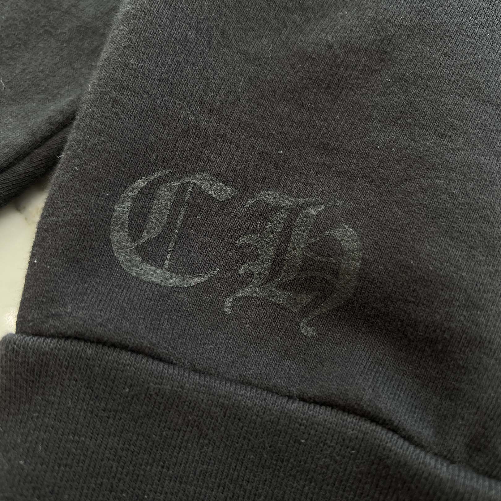 CHROME HEARTS Floral Cross Horseshoe Crewneck Sweat Shirts Size M クロムハーツ フローラルクロス ホースシュー クルーネック スウェットシャツ サイズM