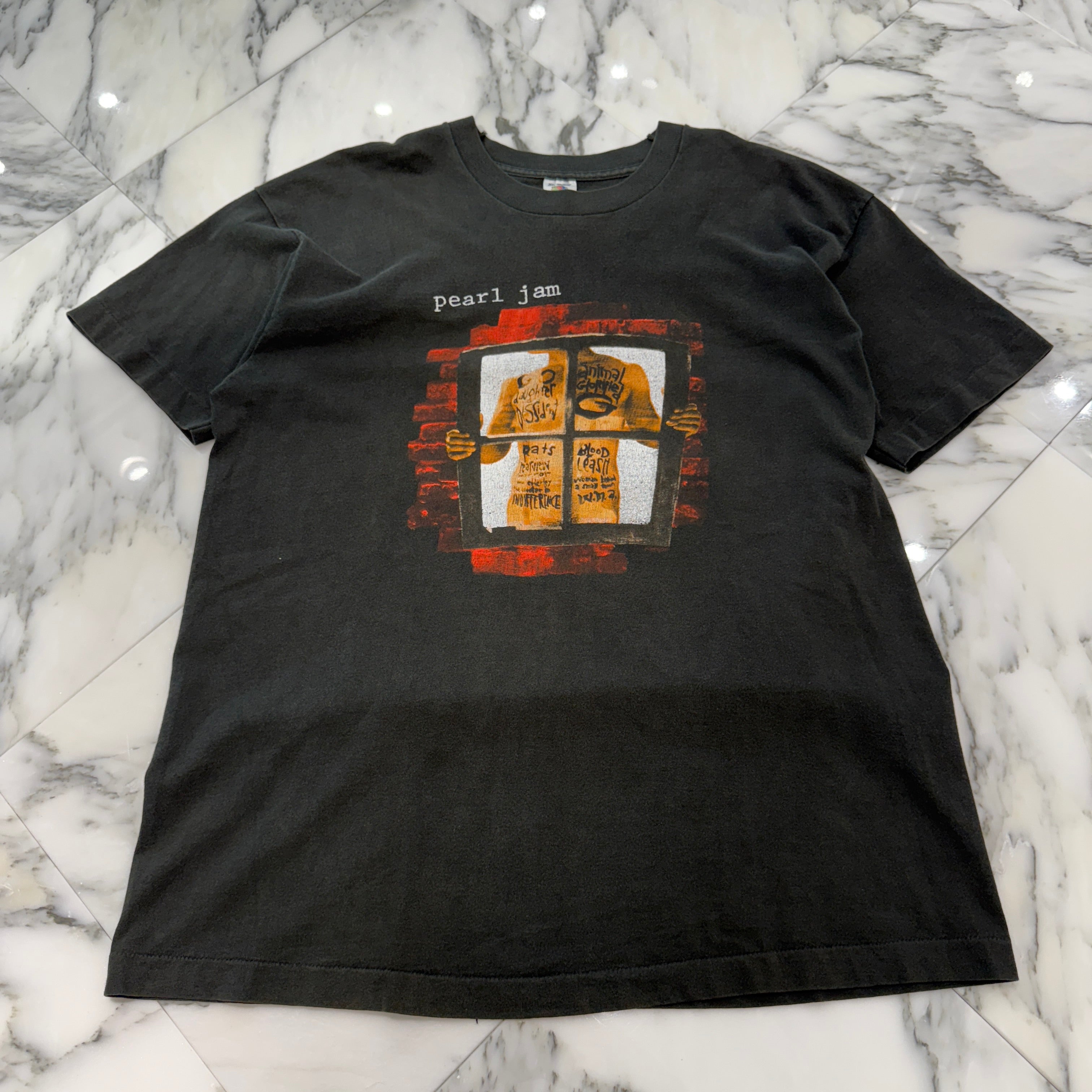 Vintage 90's Pearl Jam "WINDOW PAIN" 1993 FRUIT OF THE LOOM S/S Tee Size XL ヴィンテージ パールジャム "ウィンドウ ペイン" 1993 Ｔシャツ フルーツオブザルーム社製 サイズXL