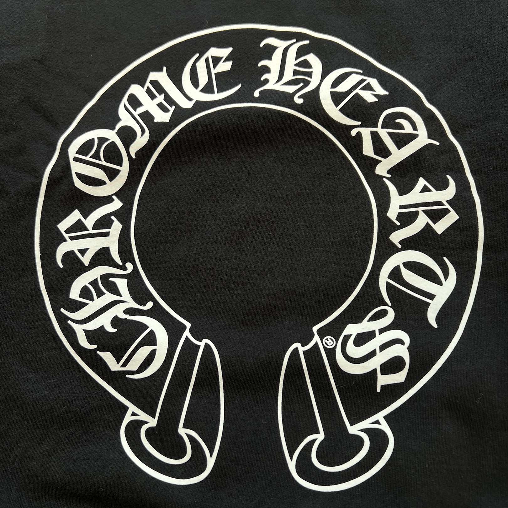 CHROME HEARTS Floral Cross Horseshoe Crewneck Sweat Shirts Size M クロムハーツ フローラルクロス ホースシュー クルーネック スウェットシャツ サイズM