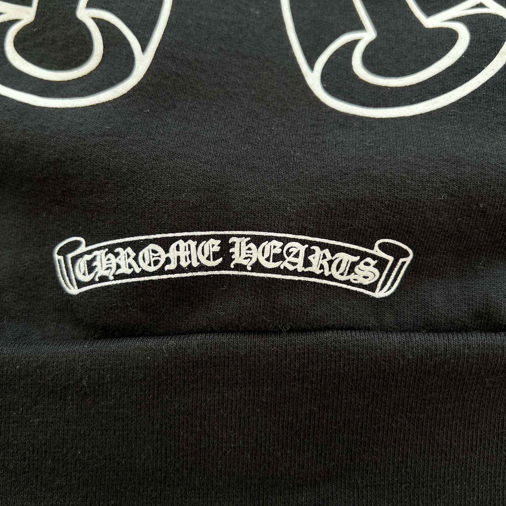 CHROME HEARTS Floral Cross Horseshoe Crewneck Sweat Shirts Size M クロムハーツ フローラルクロス ホースシュー クルーネック スウェットシャツ サイズM