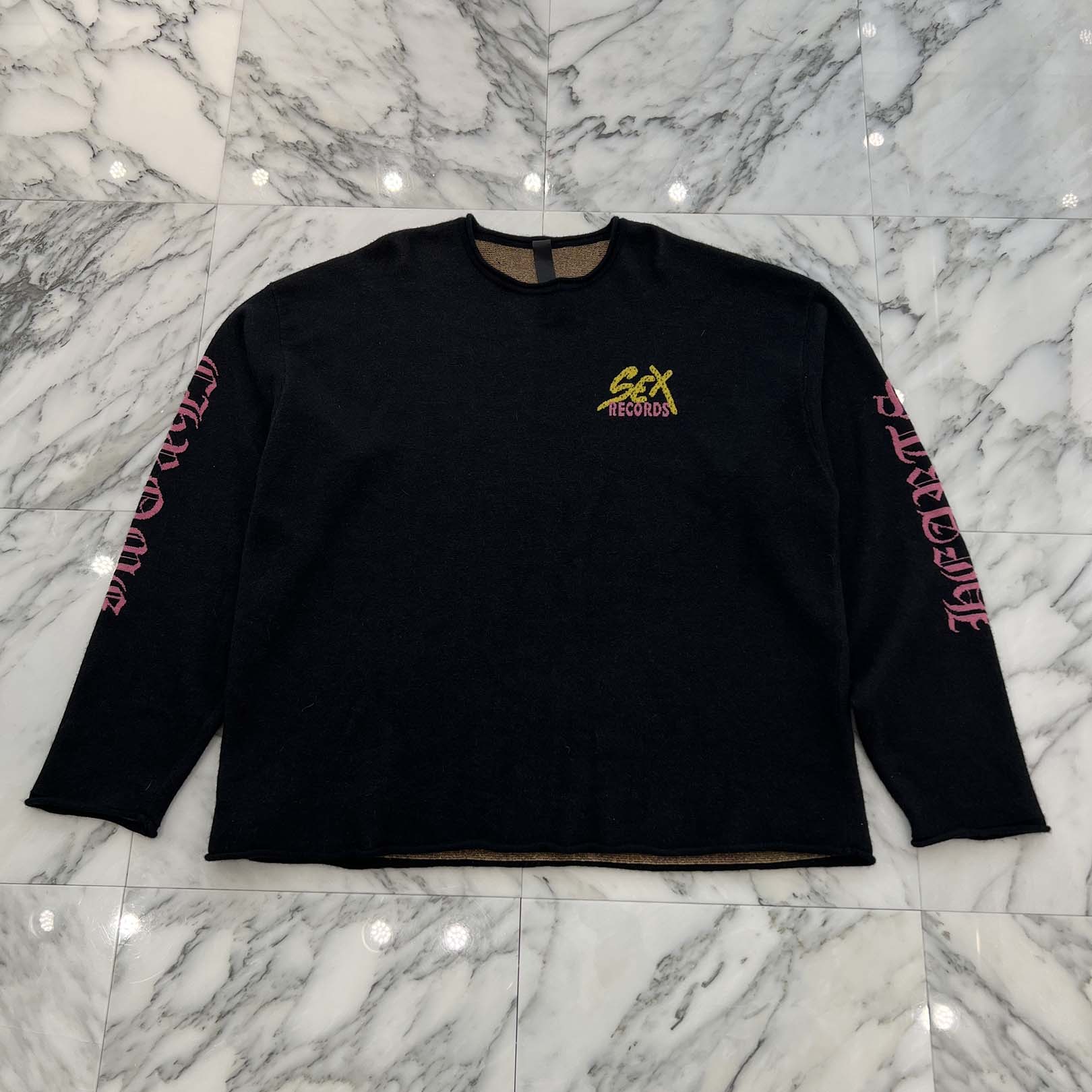 CHROME HEARTS × MATTY BOY Y NOT SEX RECORDS Cashmere Knit Sweater Size XL クロムハーツ × マッティボーイ ワイノット セックスレコーズ カシミヤ ニットセーター サイズXL