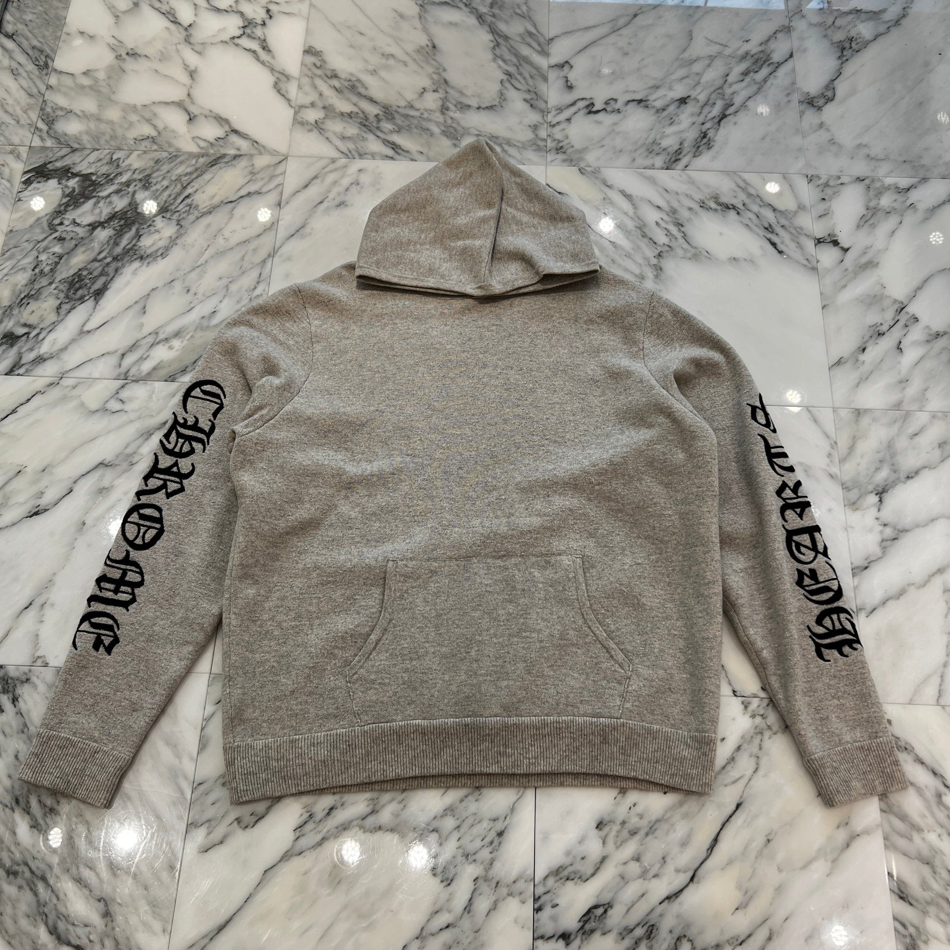 CHROME HEARTS Y NOT CH Logo Embroidery Cashmere Knit Hoodie Size XL クロムハーツ ワイノット CHロゴ 刺繍 カシミヤ ニットフーディ サイズXL