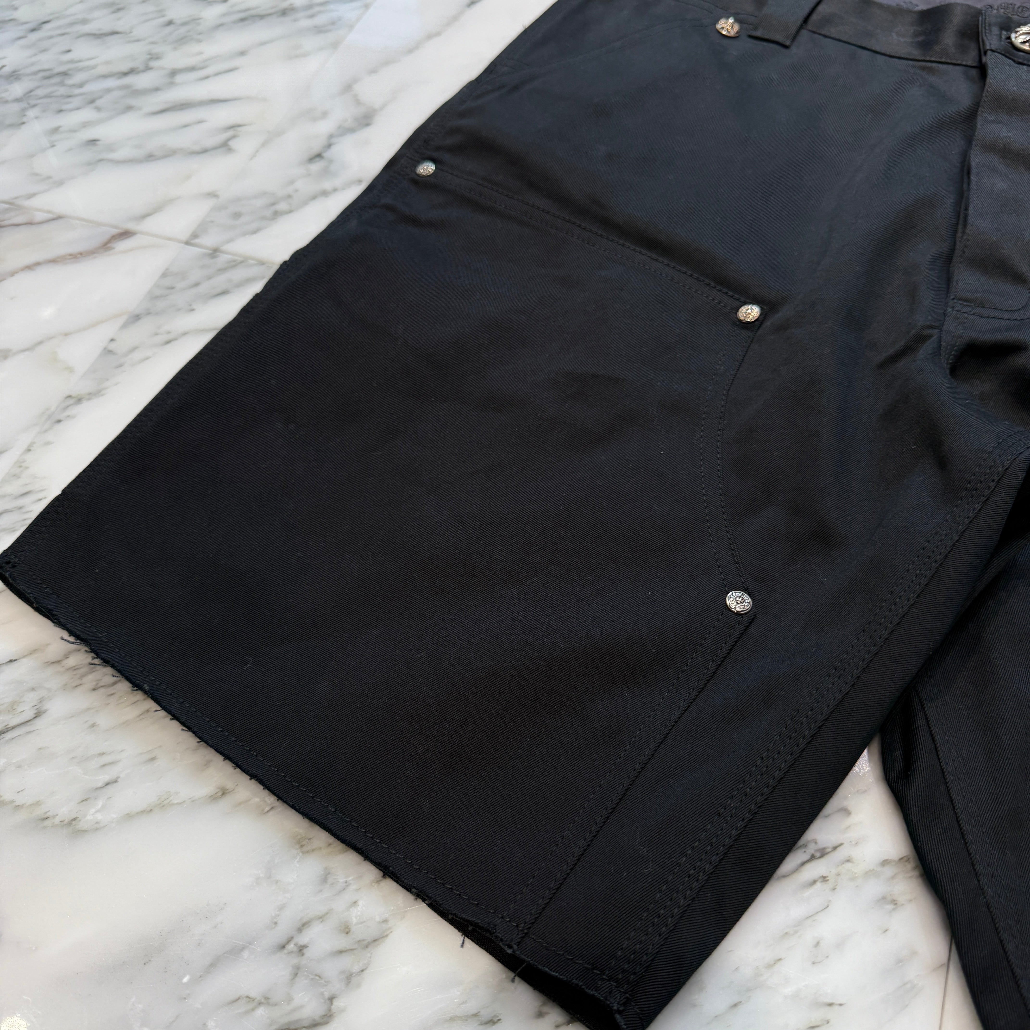 CHROME HEARTS Carpenter Cross Ball Button Denim Shorts Size 36 クロムハーツ カーペンター クロスボールボタン デニムショーツ サイズ36