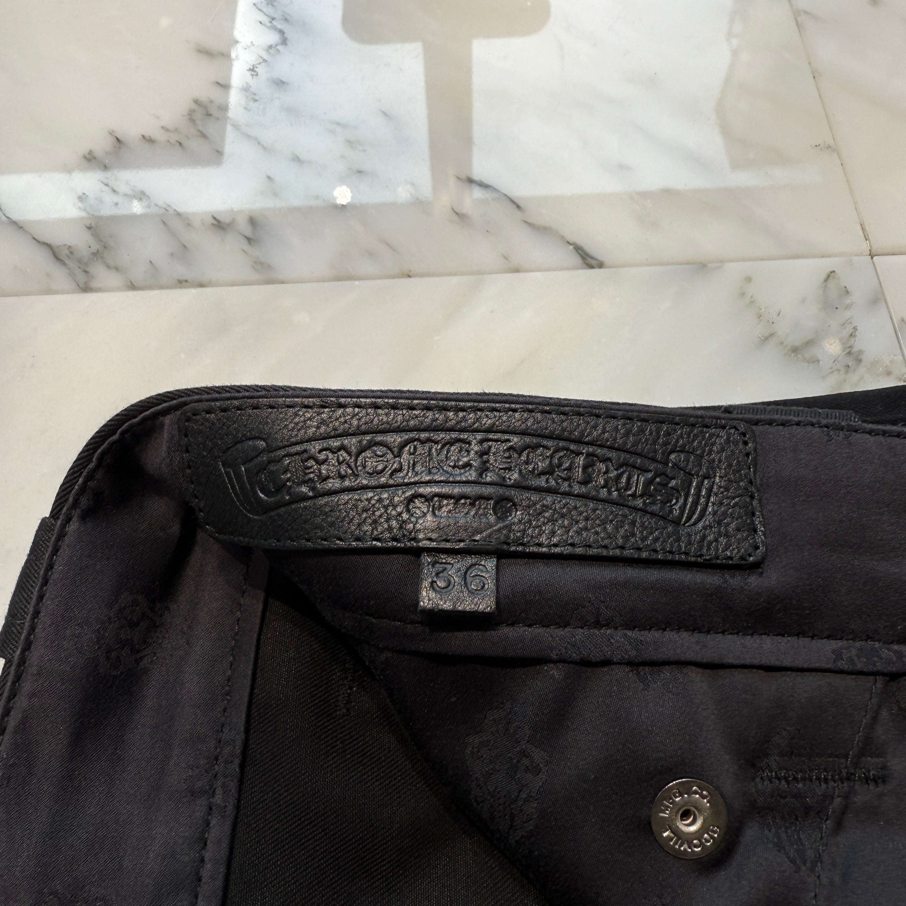 CHROME HEARTS Carpenter Cross Ball Button Denim Shorts Size 36 クロムハーツ カーペンター クロスボールボタン デニムショーツ サイズ36