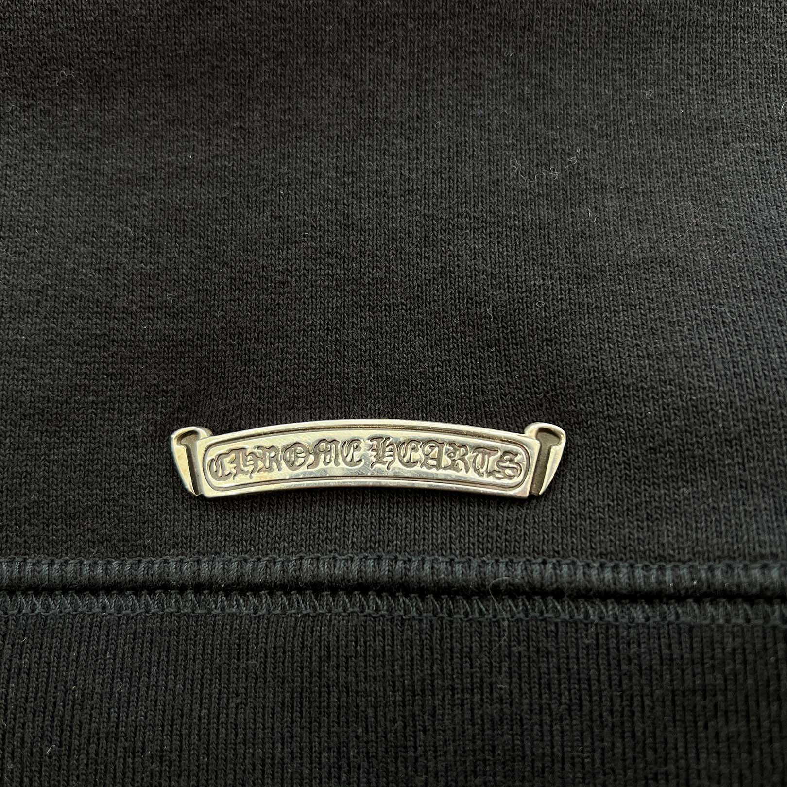 CHROME HEARTS Y NOT Cemetery Cross Leather Patch Zip Up Hoodie Size XL クロムハーツ ワイノット セメタリークロスレザーパッチ ジップアップ フーディー サイズXL