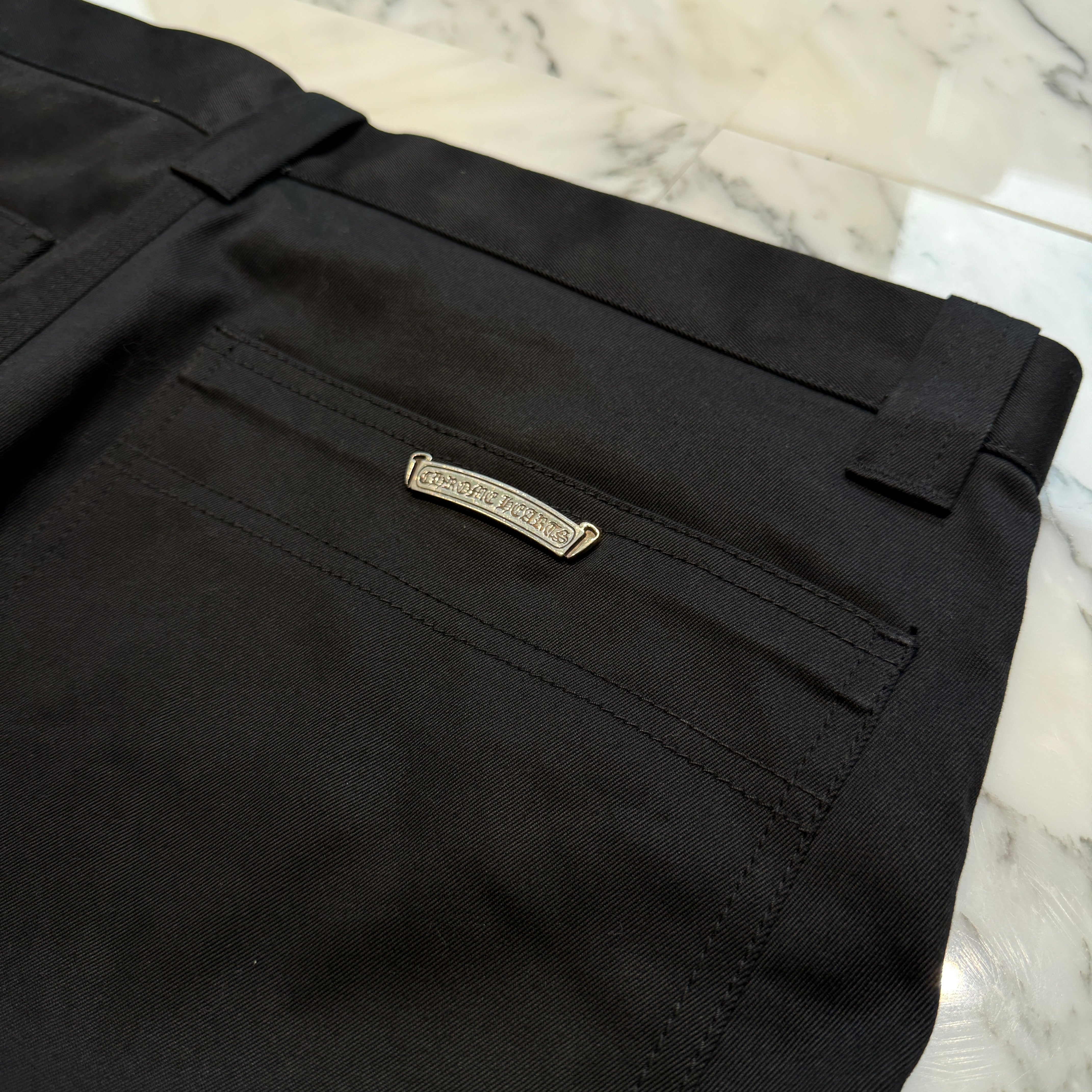 CHROME HEARTS Carpenter Cross Ball Button Denim Shorts Size 36 クロムハーツ カーペンター クロスボールボタン デニムショーツ サイズ36