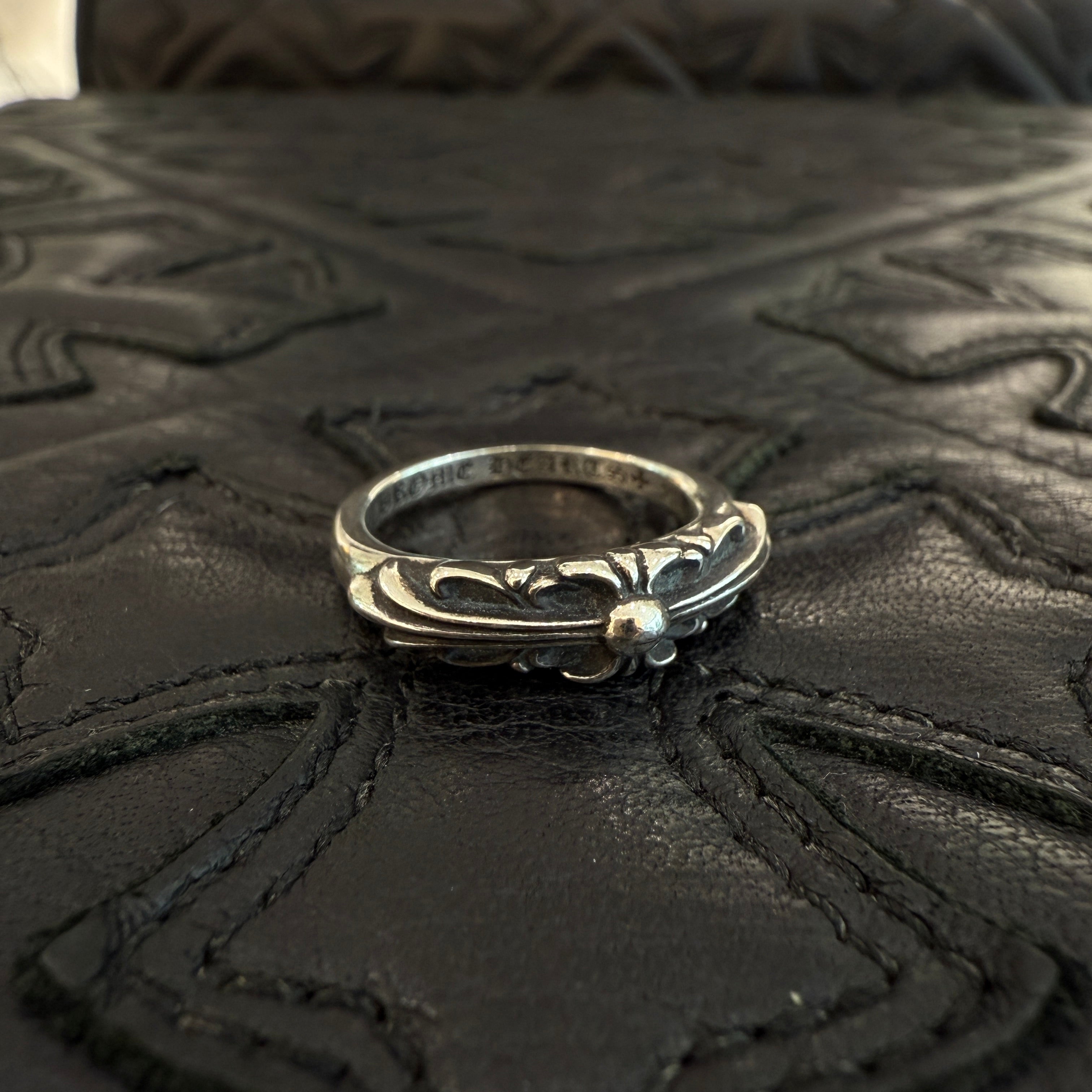 CHROME HEARTS Baby Classic Floral Cross Ring 13.5号 クロムハーツ ベイビークラシック フローラルクロス リング サイズ13.5号