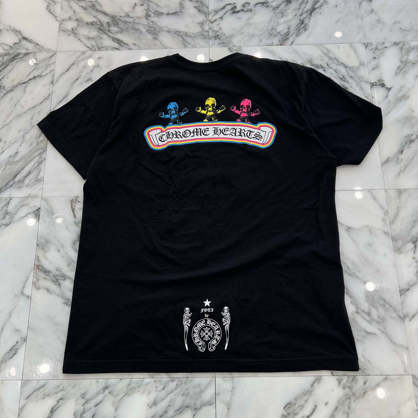 CHROME HEARTS 2024SS FOTI Rainbow Scroll Logo Tee Size XL クロムハ―ツ フォティ レインボースクロールロゴ Tシャツ サイズXL