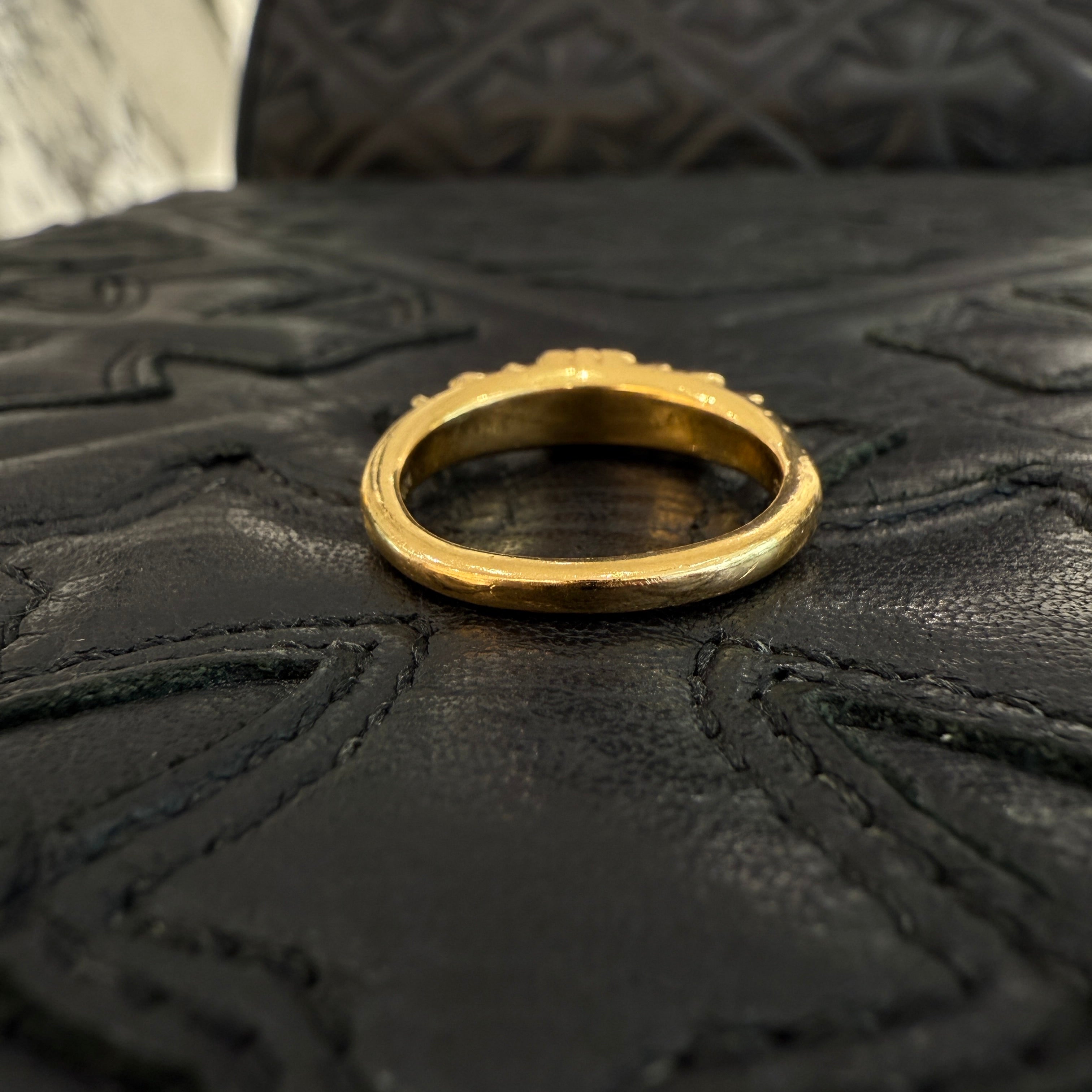 CHROME HEARTS 22K Baby Classic Floral Cross Ring Pave Diamond 17.5号 クロムハーツ 22K ベイビークラシック フローラルクロス リング パヴェダイヤモンド サイズ17.5号