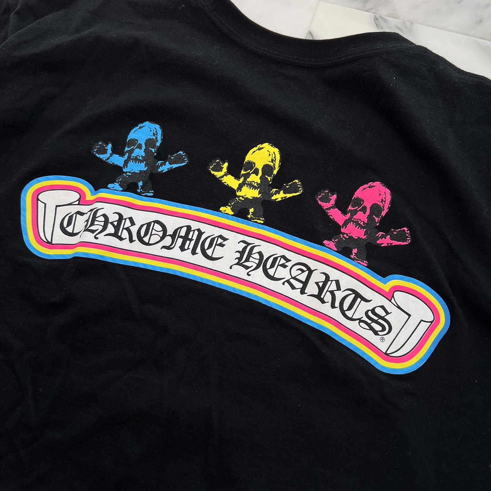 CHROME HEARTS 2024SS FOTI Rainbow Scroll Logo Tee Size XL クロムハ―ツ フォティ レインボースクロールロゴ Tシャツ サイズXL