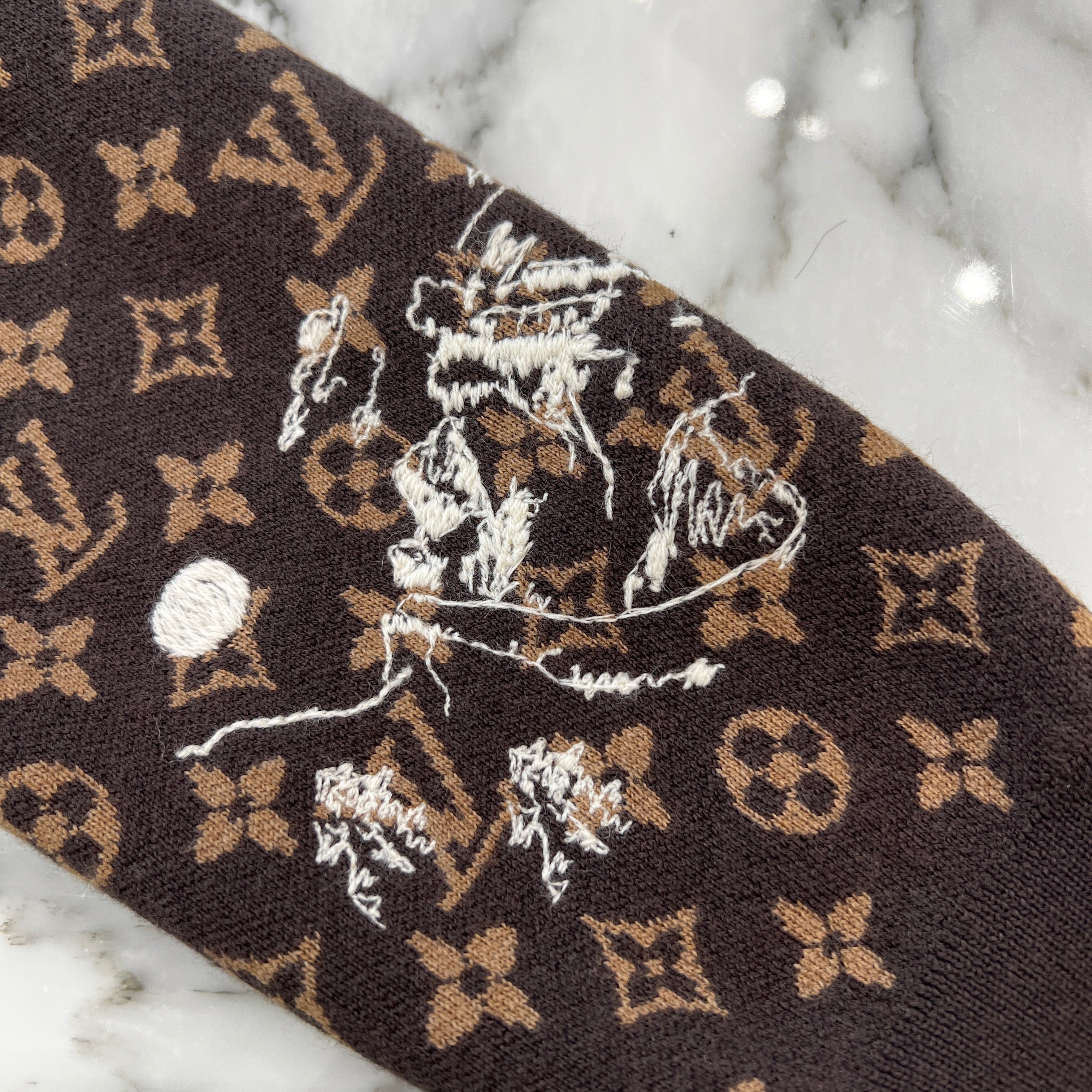 LOUIS VUITTON 2023AW Monogram Crew Neck Knit Sweater Size XL ルイヴィトン モノグラム総柄 クルーネック ニットセーター サイズXL