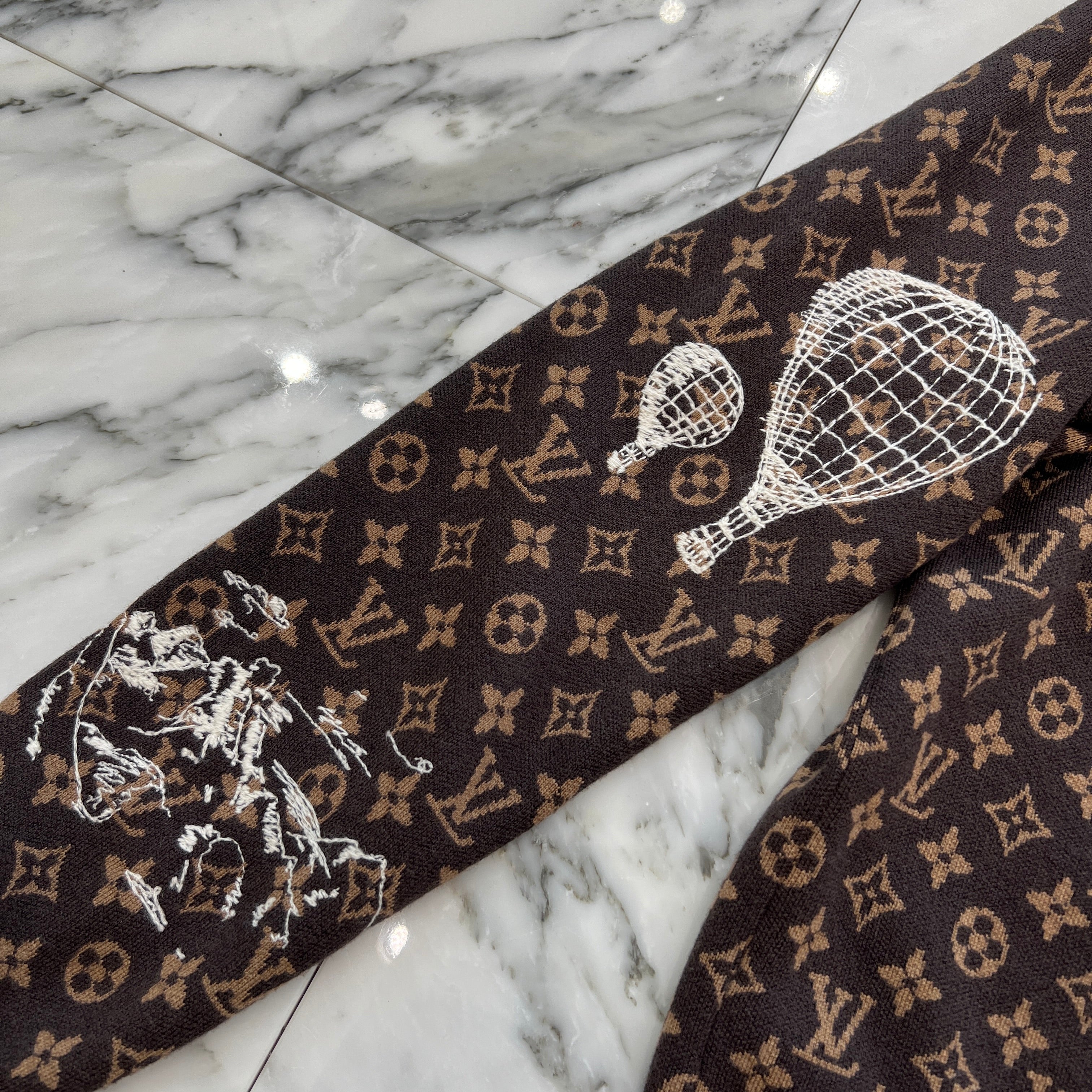 LOUIS VUITTON 2023AW Monogram Crew Neck Knit Sweater Size XL ルイヴィトン モノグラム総柄 クルーネック ニットセーター サイズXL