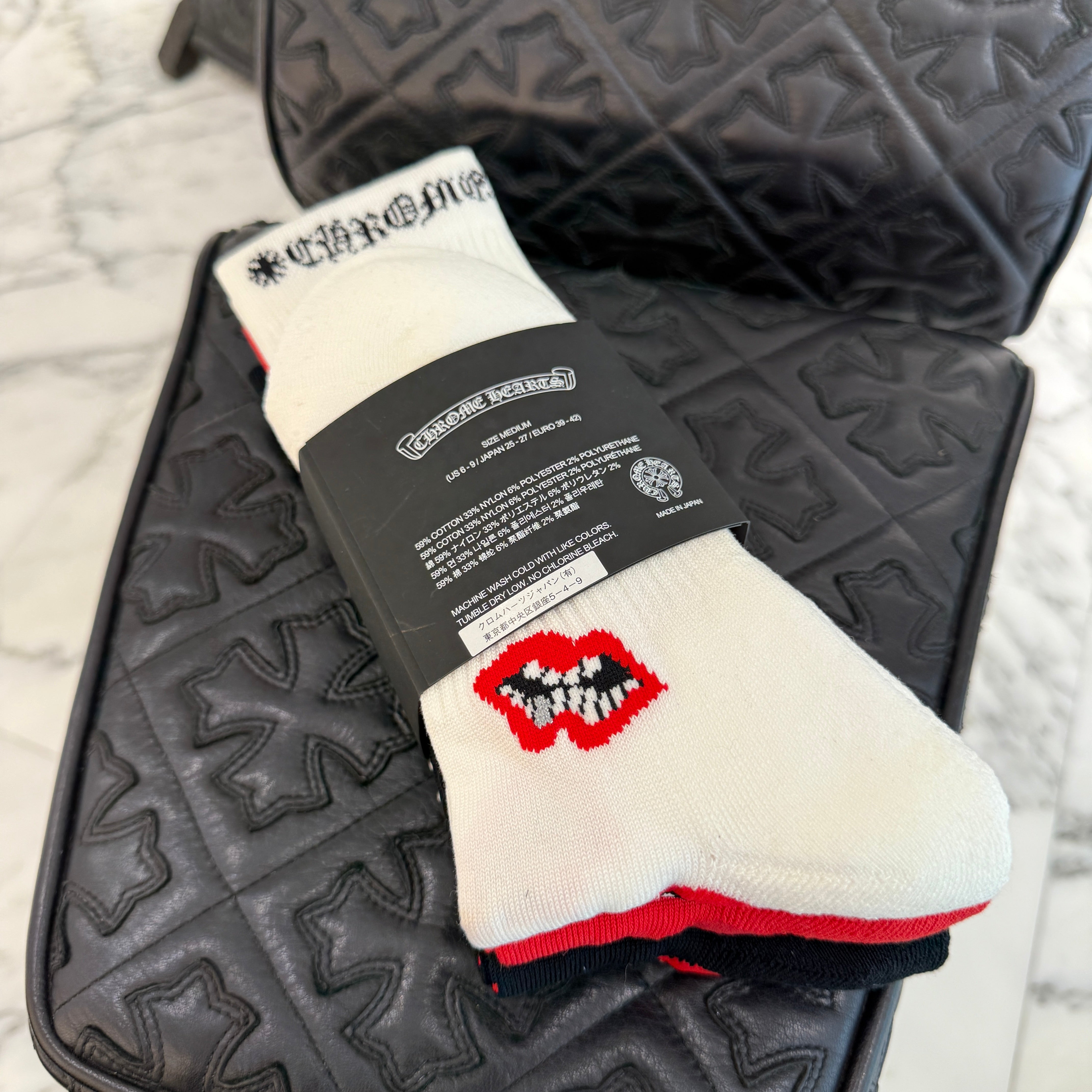 CHROME HEARTS × MATTY BOY Chomper Socks x3 Size M(JP25-27) クロムハーツ × マッティボーイ チョンパー ソックス 靴下 サイズM(JP25-27)