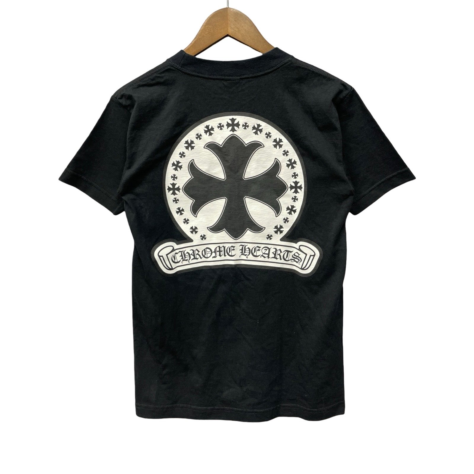 CHROME HEARTS Back CH Plus Scroll Logo Tee Size S