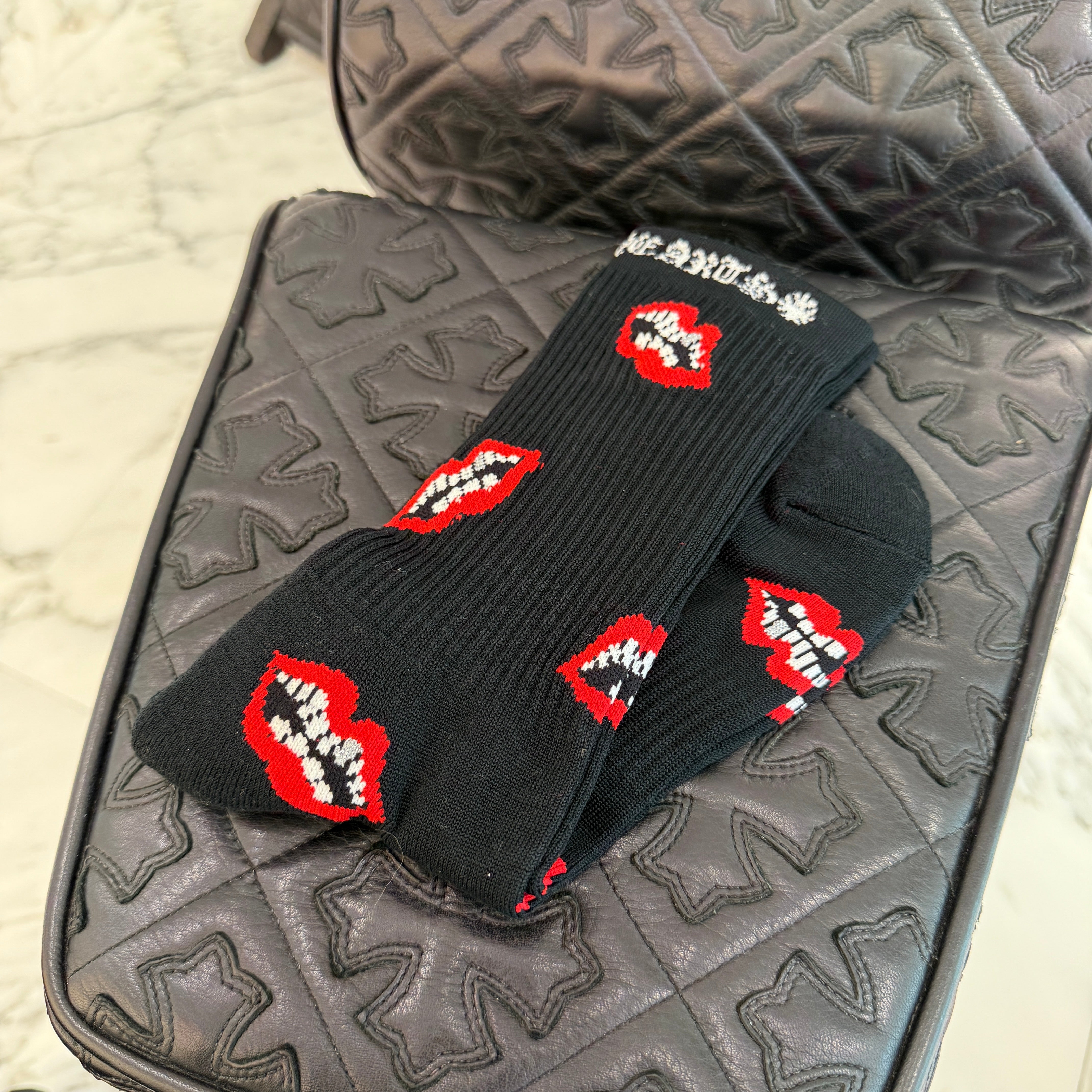 【新品】Chrome Hearts Matty Boy ソックス 靴下 L CHROME HEARTS × MATTY BOY Chomper Socks x3 Size M(JP25-27
