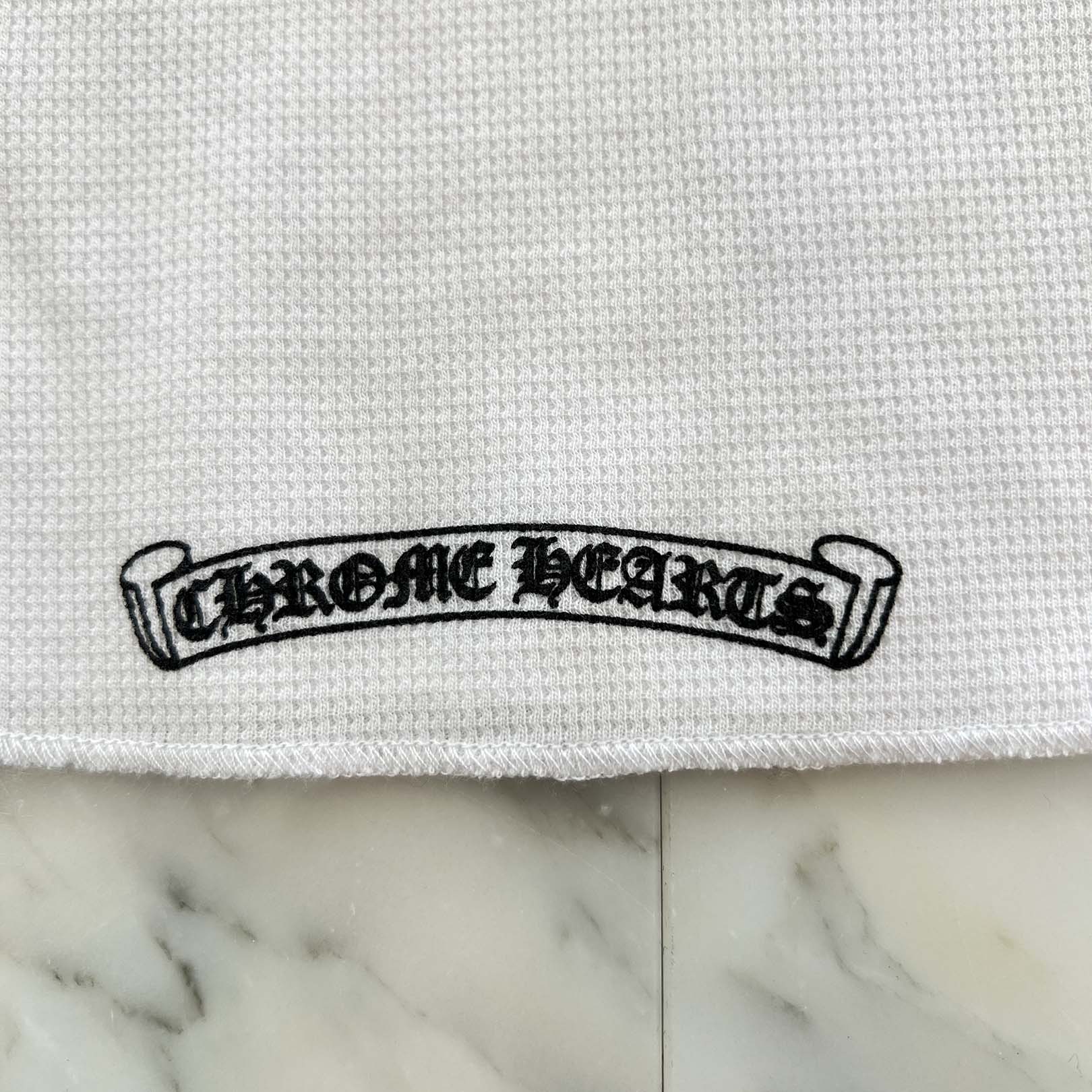 CHROME HEARTS × DEADLLY DOLL Horseshoe Thermel Long Sleeve Tee  Size L クロムハーツ × デッドリードール ホースシュー サーマル ロングスリーブTシャツ サイズL