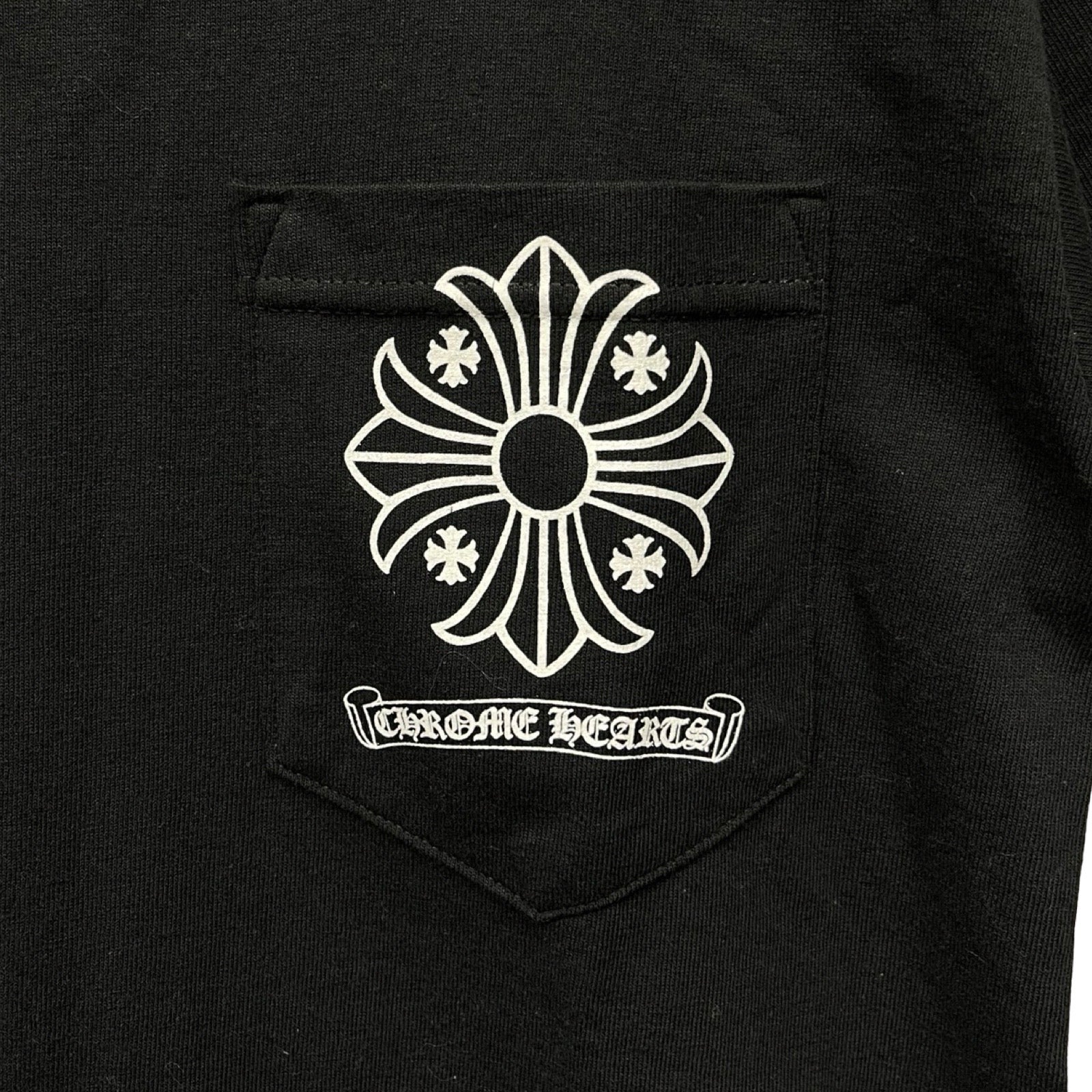 CHROME HEARTS Back CH Plus Scroll Logo Tee Size S